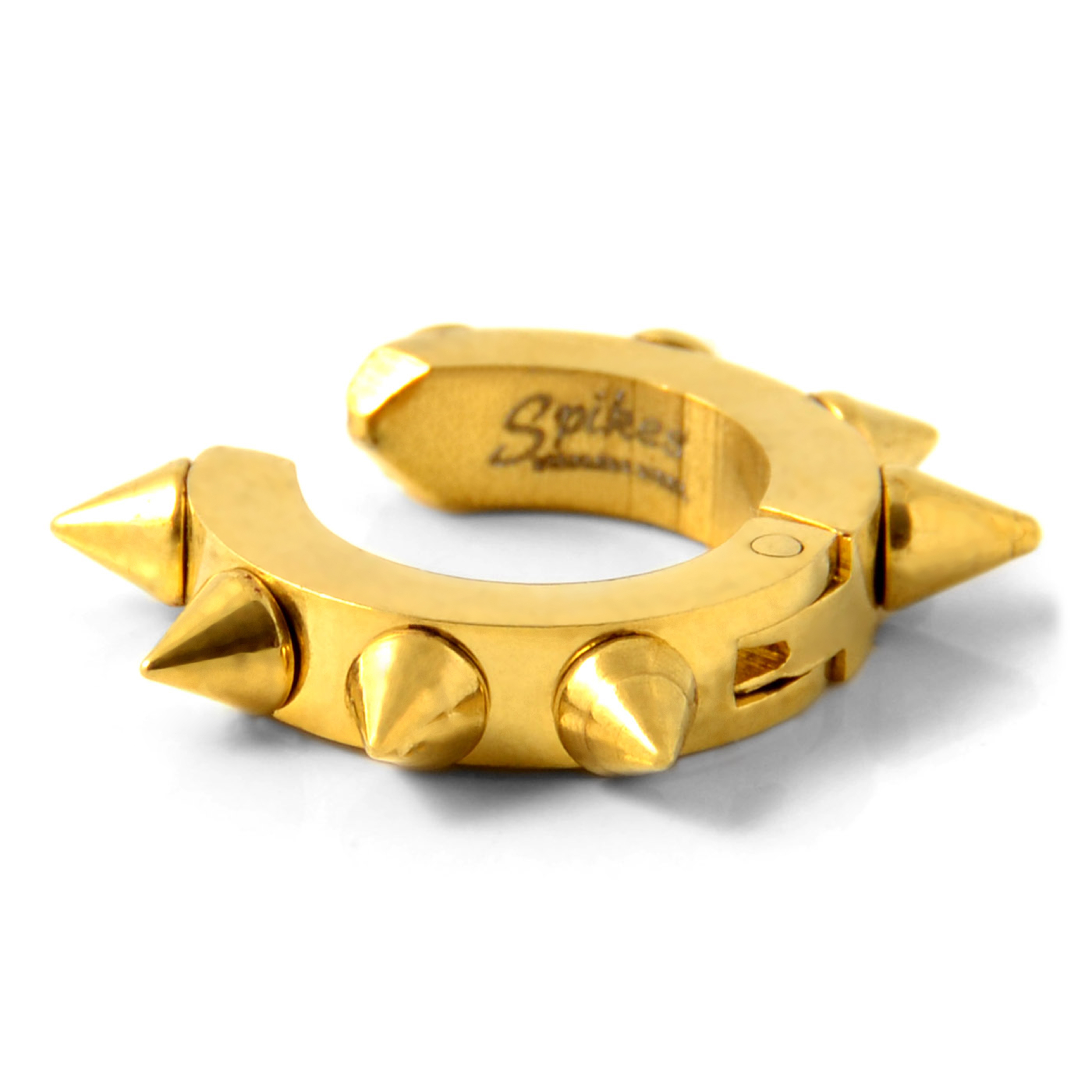 Sentio | Goldfarbener Chirurgenstahl Spike-Ohrring mit Clip - 3