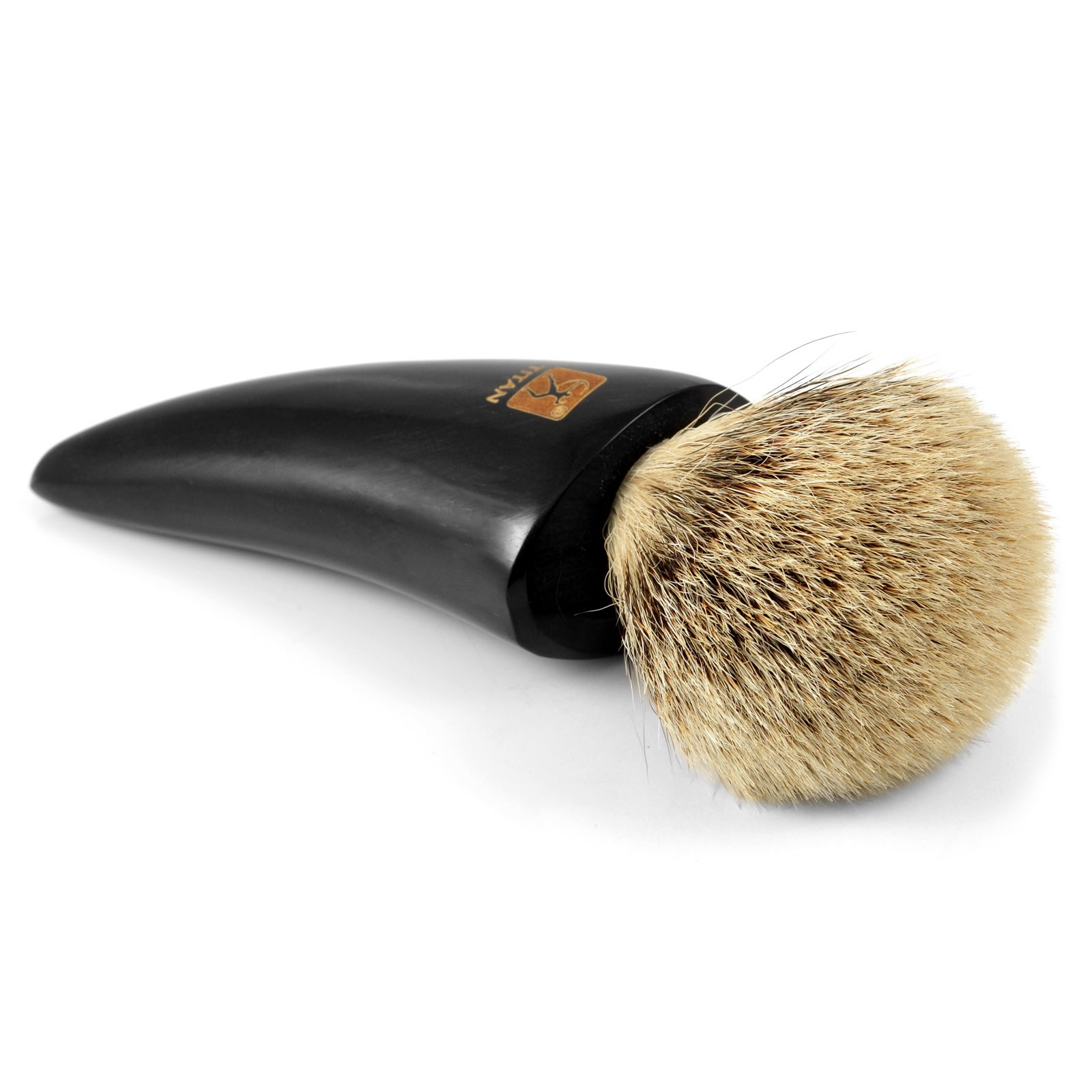 Dachshaar-Rasierpinsel aus Rinderhorn - 3