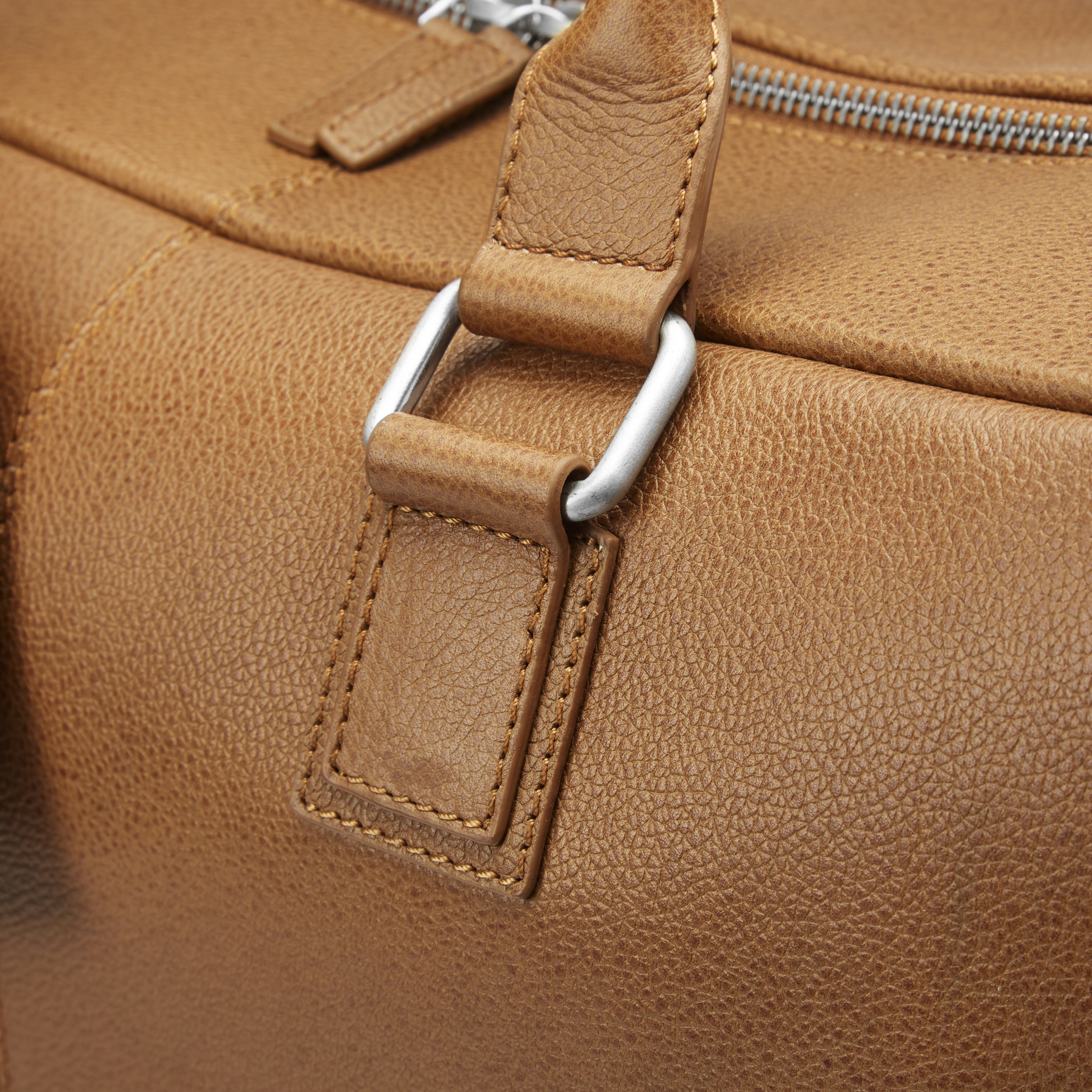 Layne Hellbraune Leder Duffle Bag Reisetasche - 8