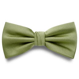 Light Green Pre-Tied Grosgrain Bow Tie