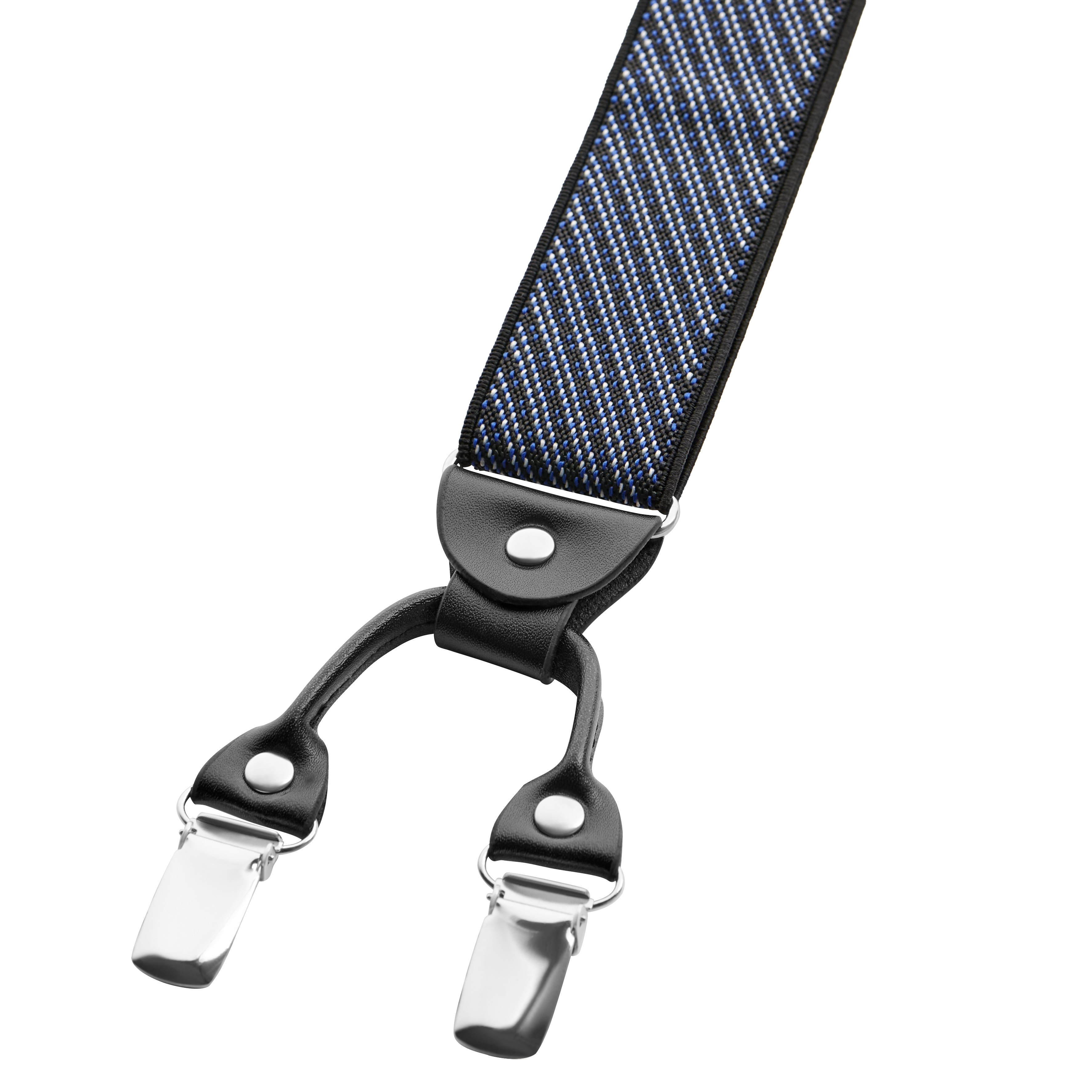 Vexel | Brede blå og hvite stripete bukseseler - 3