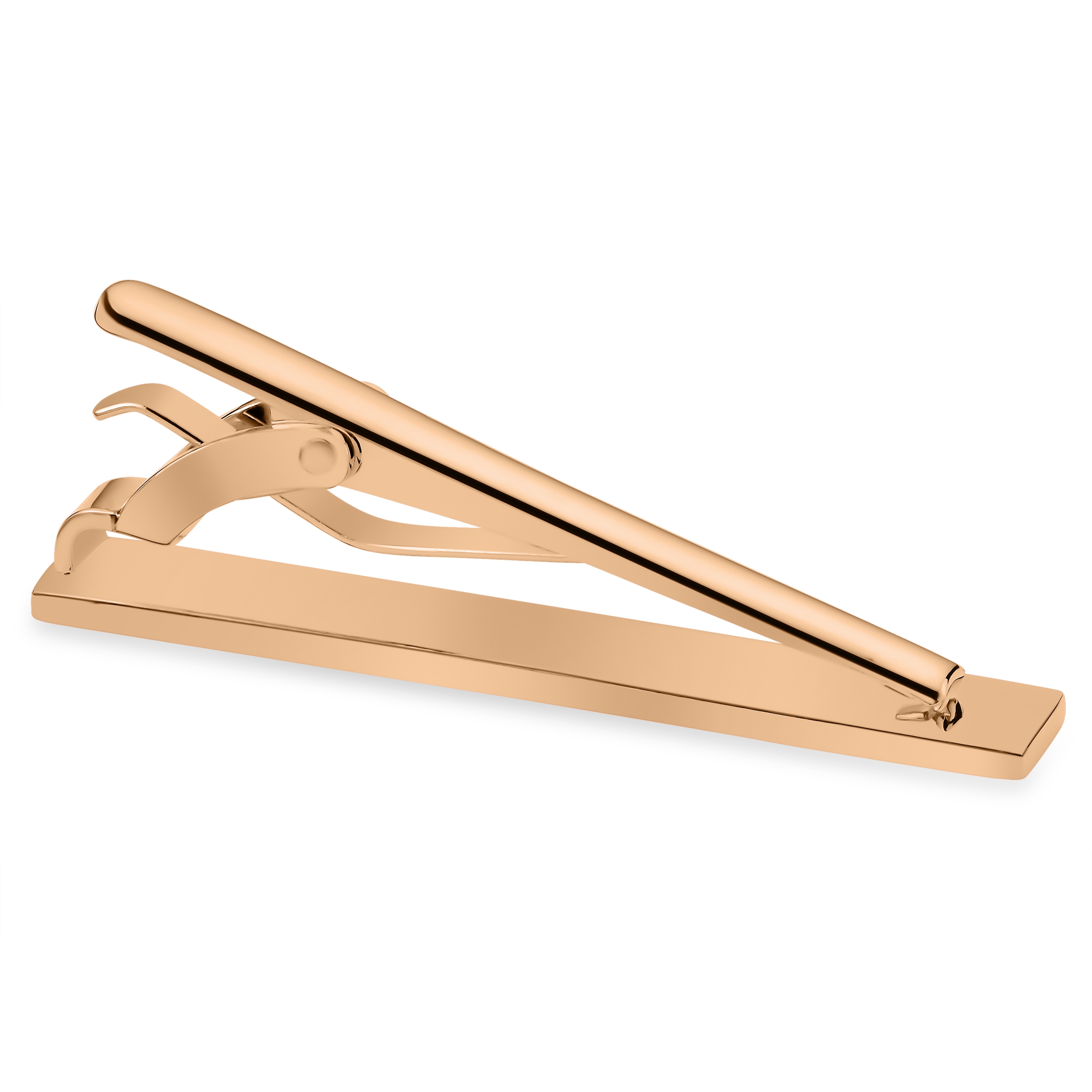 Novelle | Kort Børstet Rosa Guldfarvet Slipsenål - 2