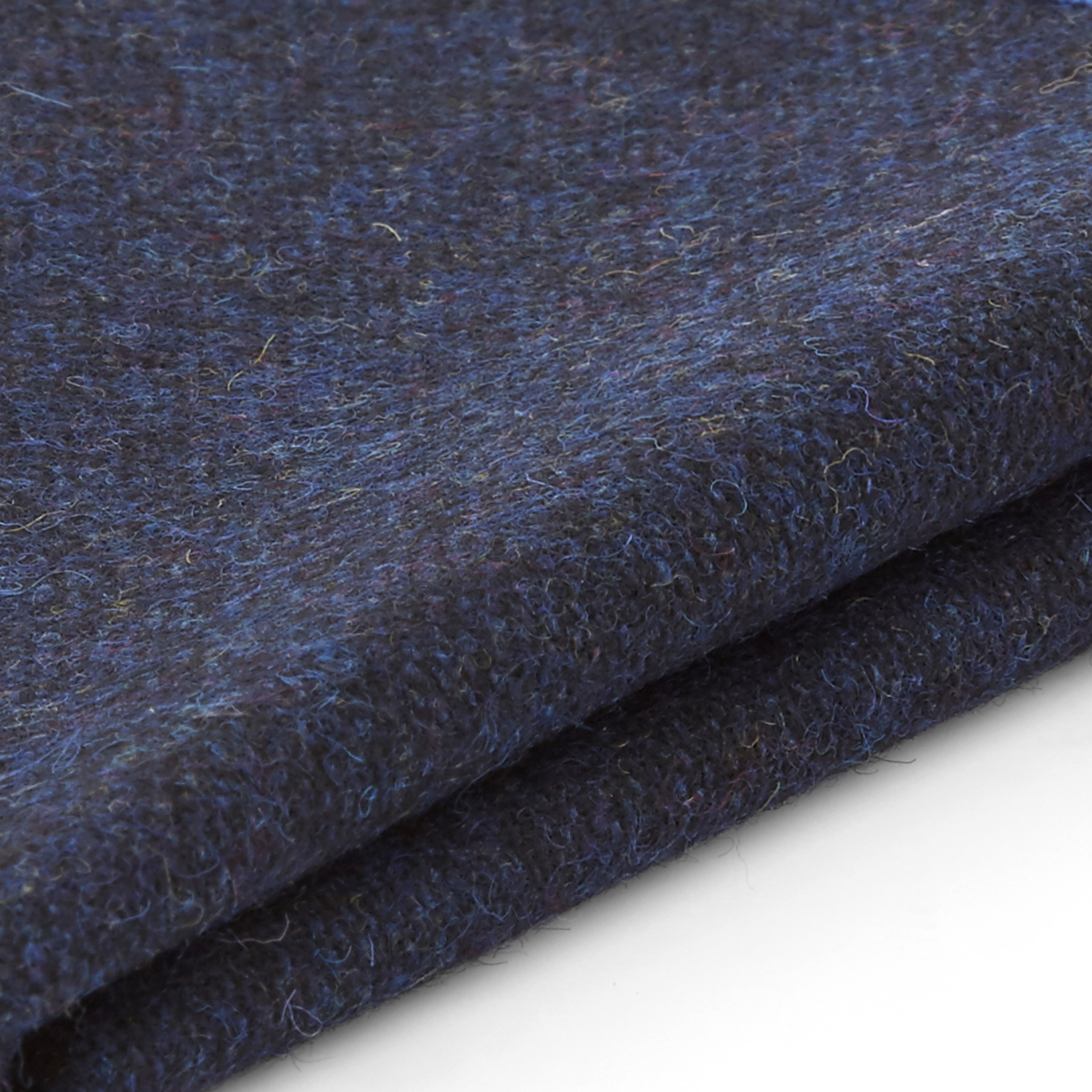 Navy Blue Handmade Wool Pocket Square - 2