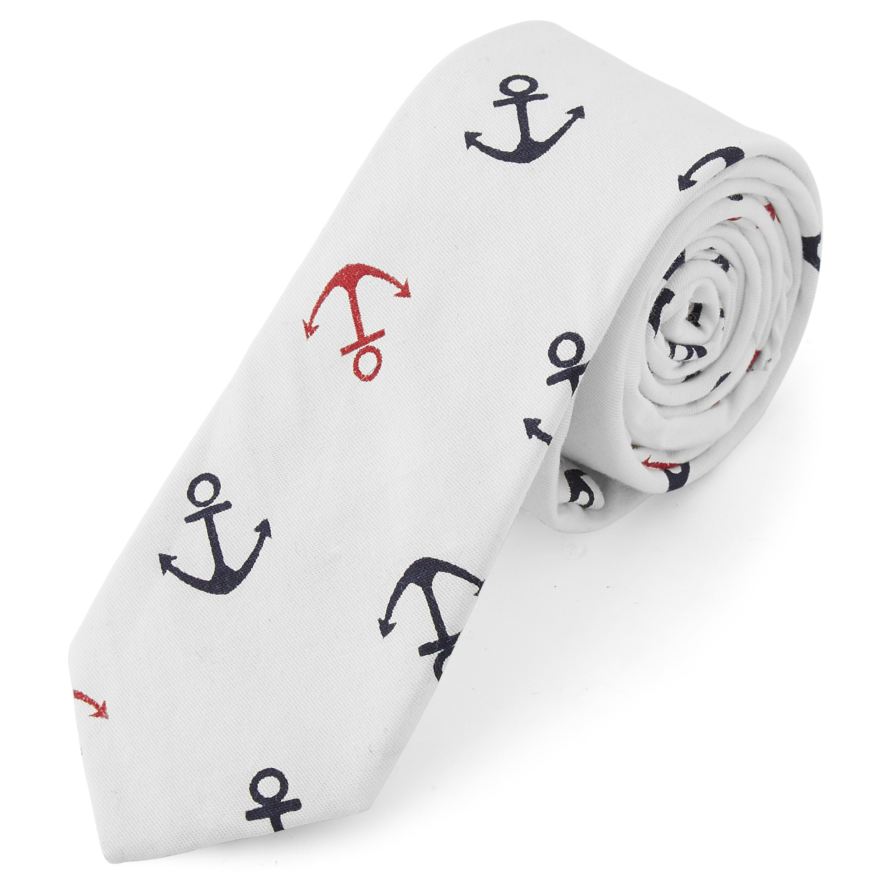 Jasny krawat w kotwice - 1