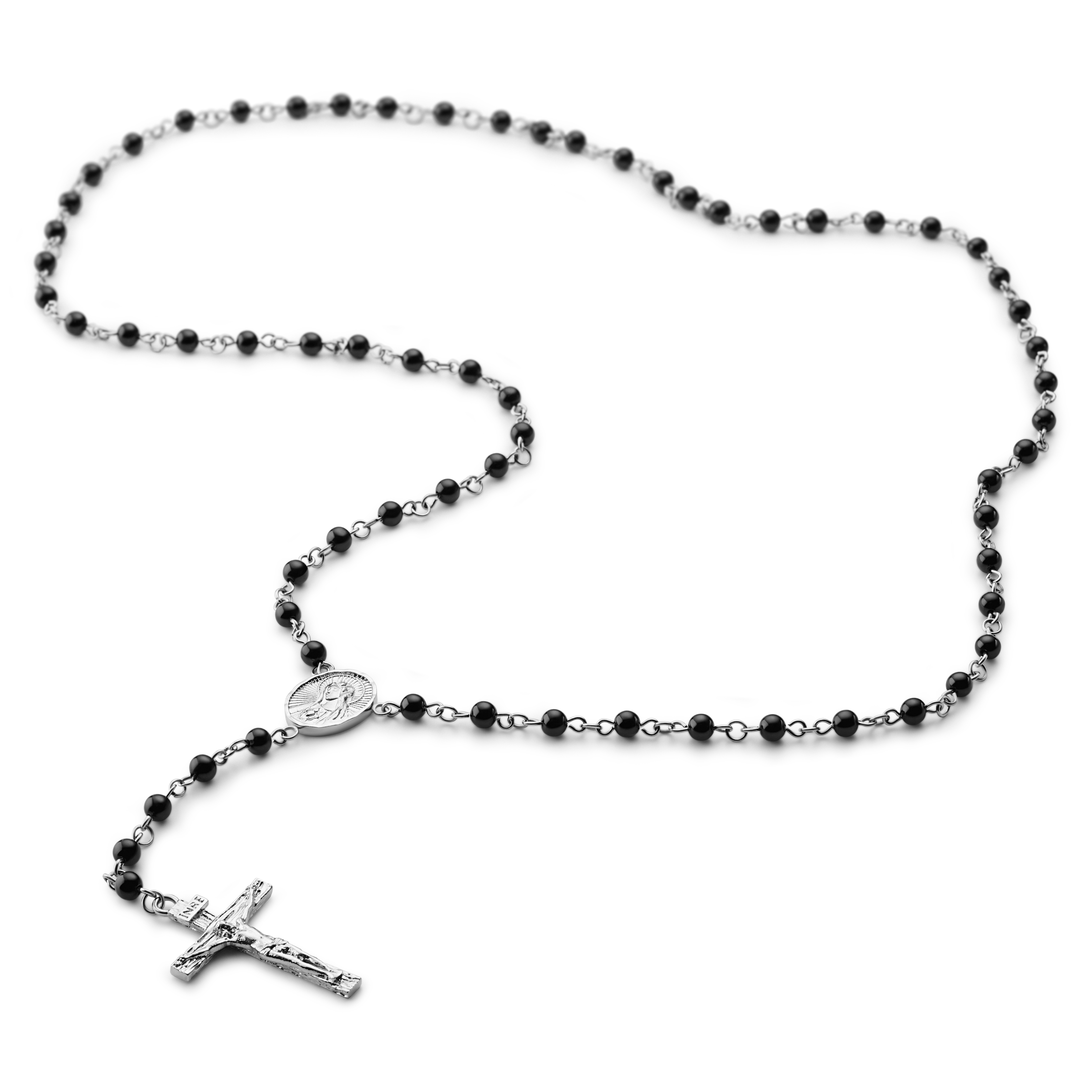 Varietas | Surgical Steel & Onyx Stone Rosary - 4