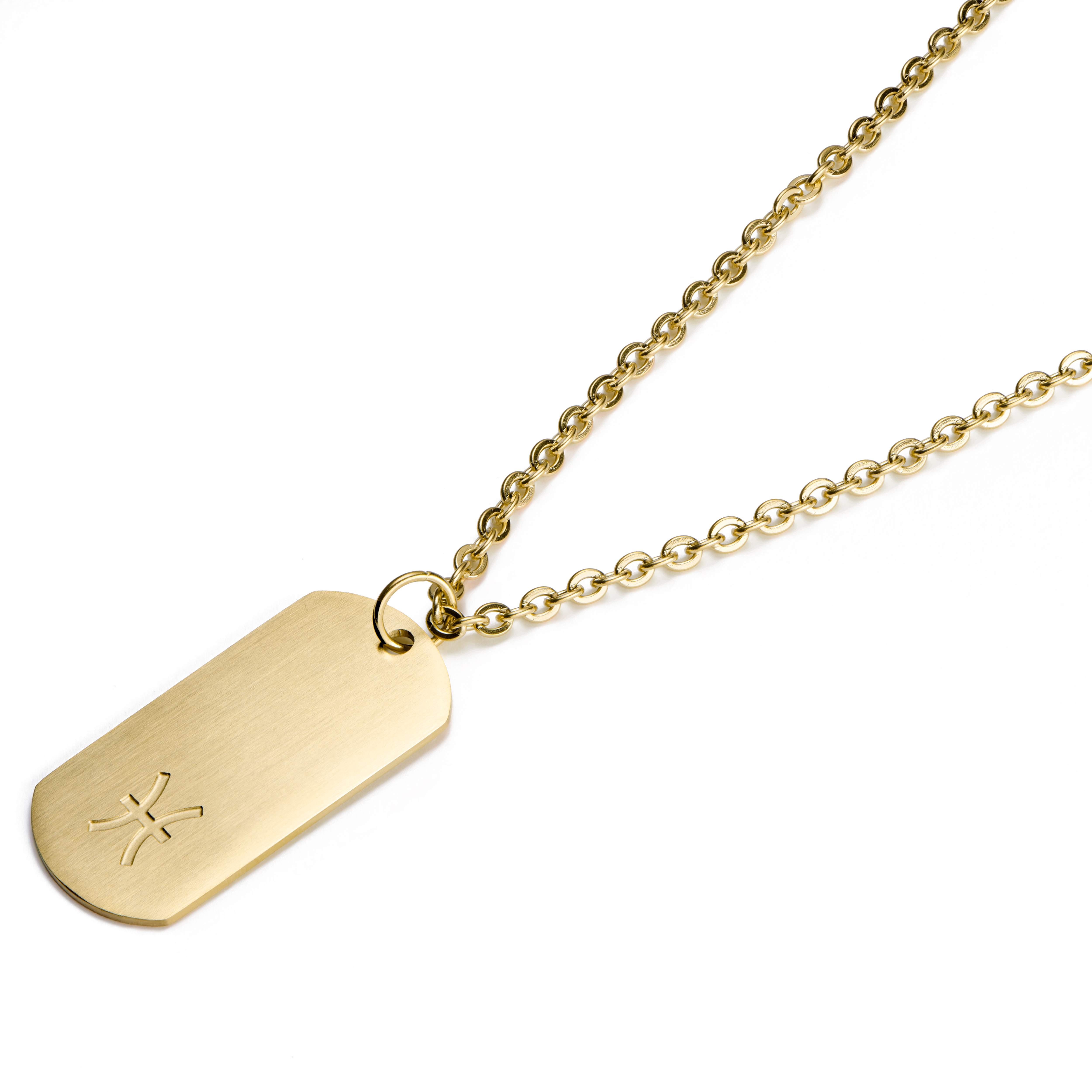 Pisces Zodiac Gold-Tone Steel Necklace  - 6