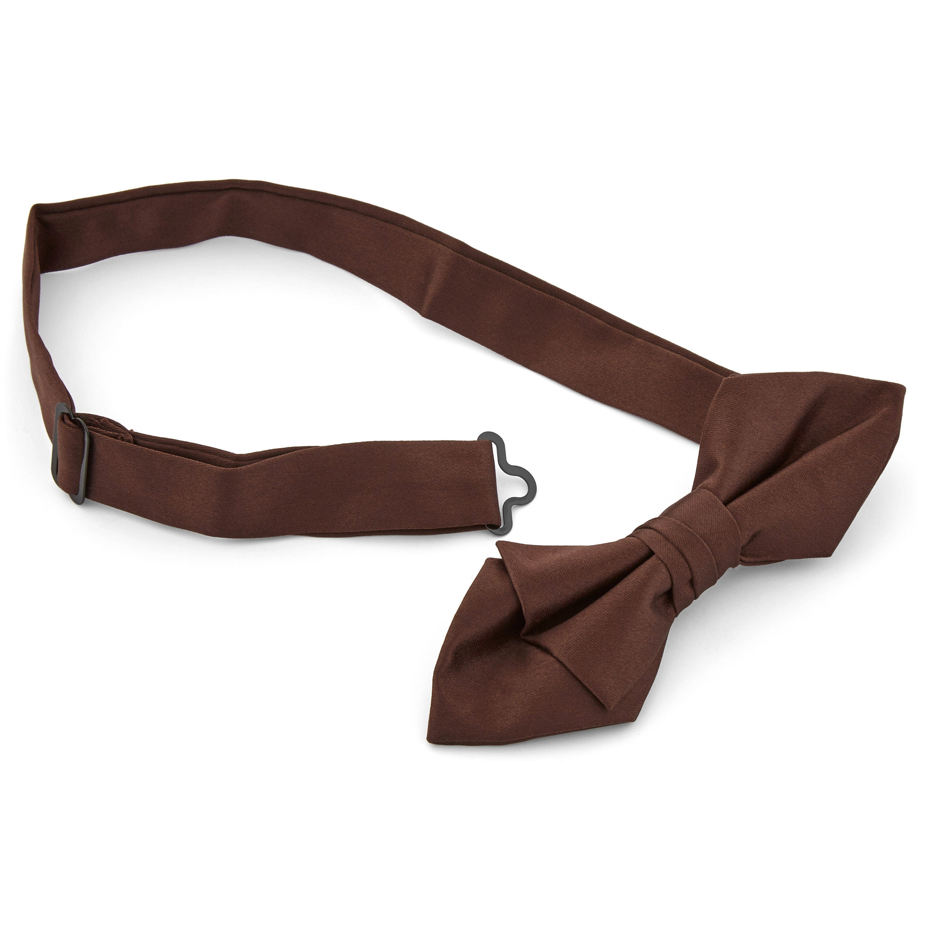 Puntige Donkerbruine Basic Vlinderdas - 2