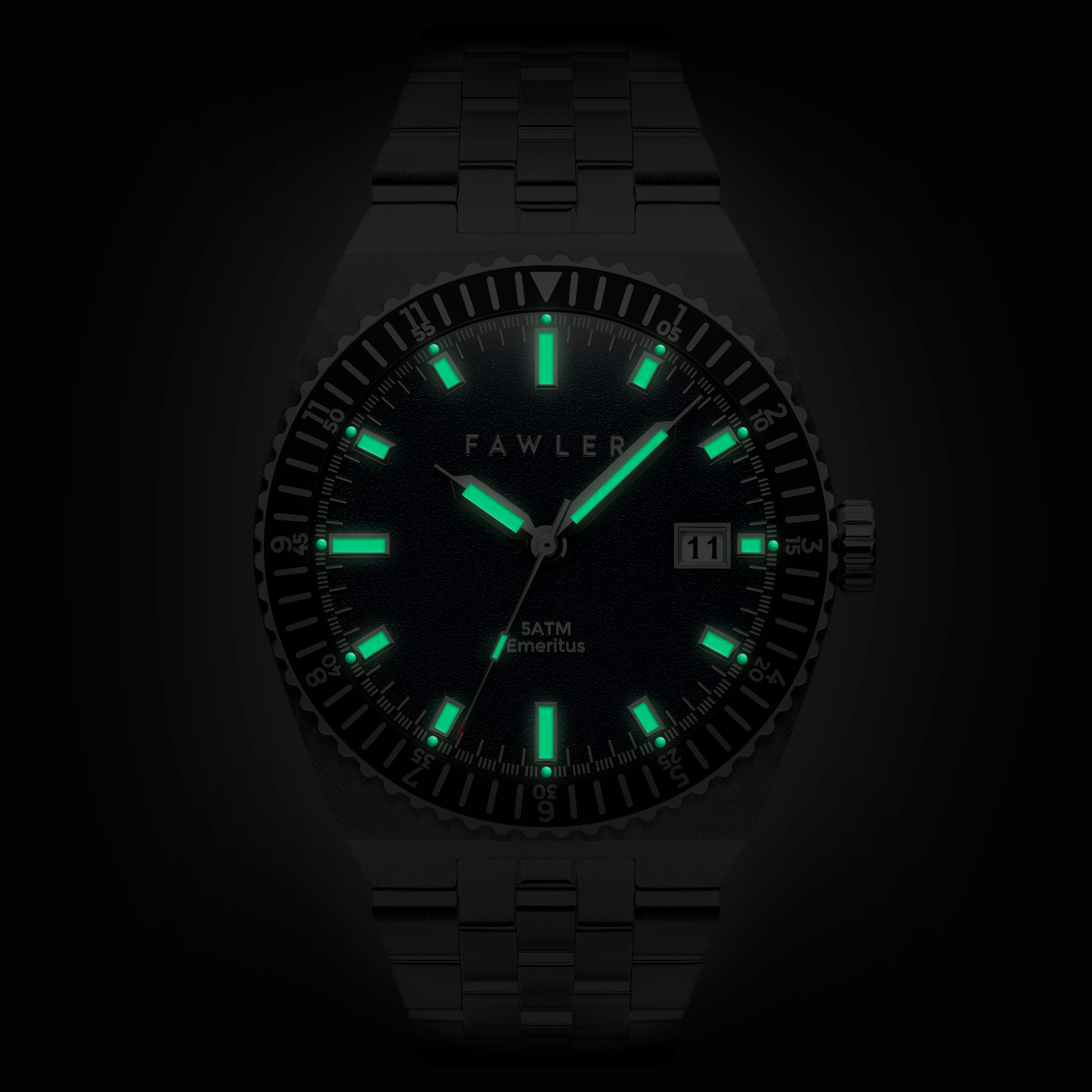 Emeritus | Orologio in acciaio inossidabile con lunetta nera - 2