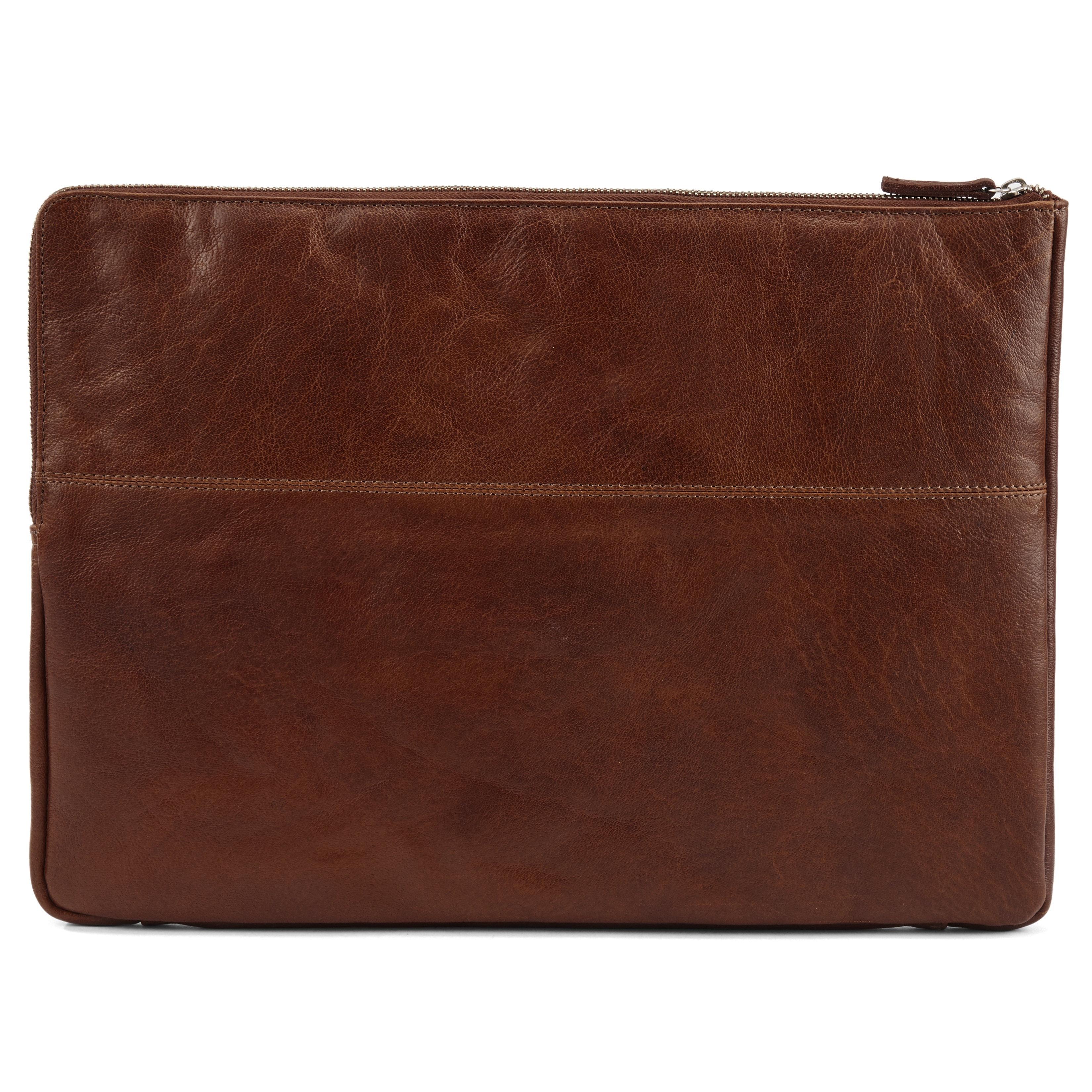 Funda para el portátil pequeña de cuero canela California - 3