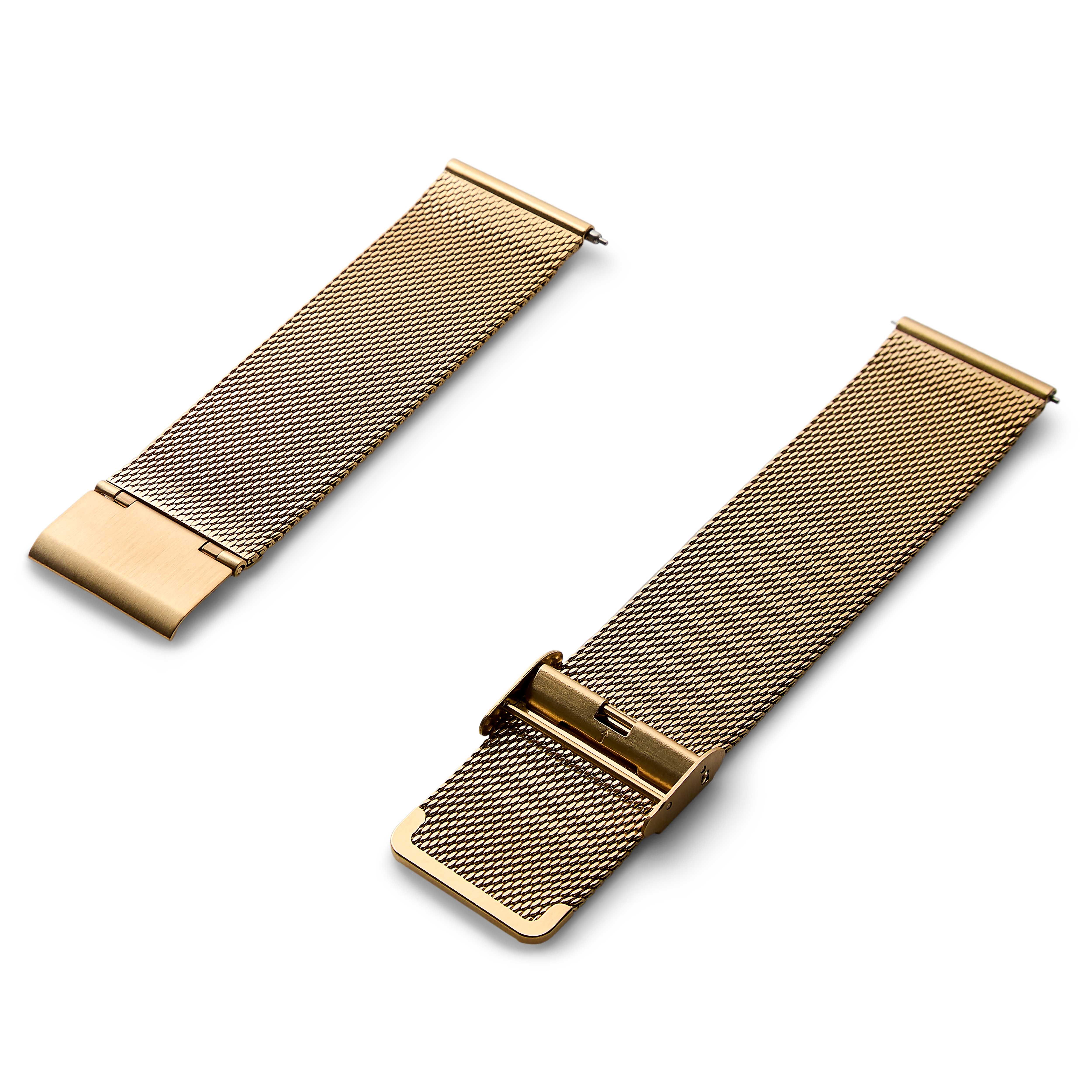 20 mm pasek mesh do zegarka ze stali nierdzewnej w kolorze złotym – szybki w wymianie - 3