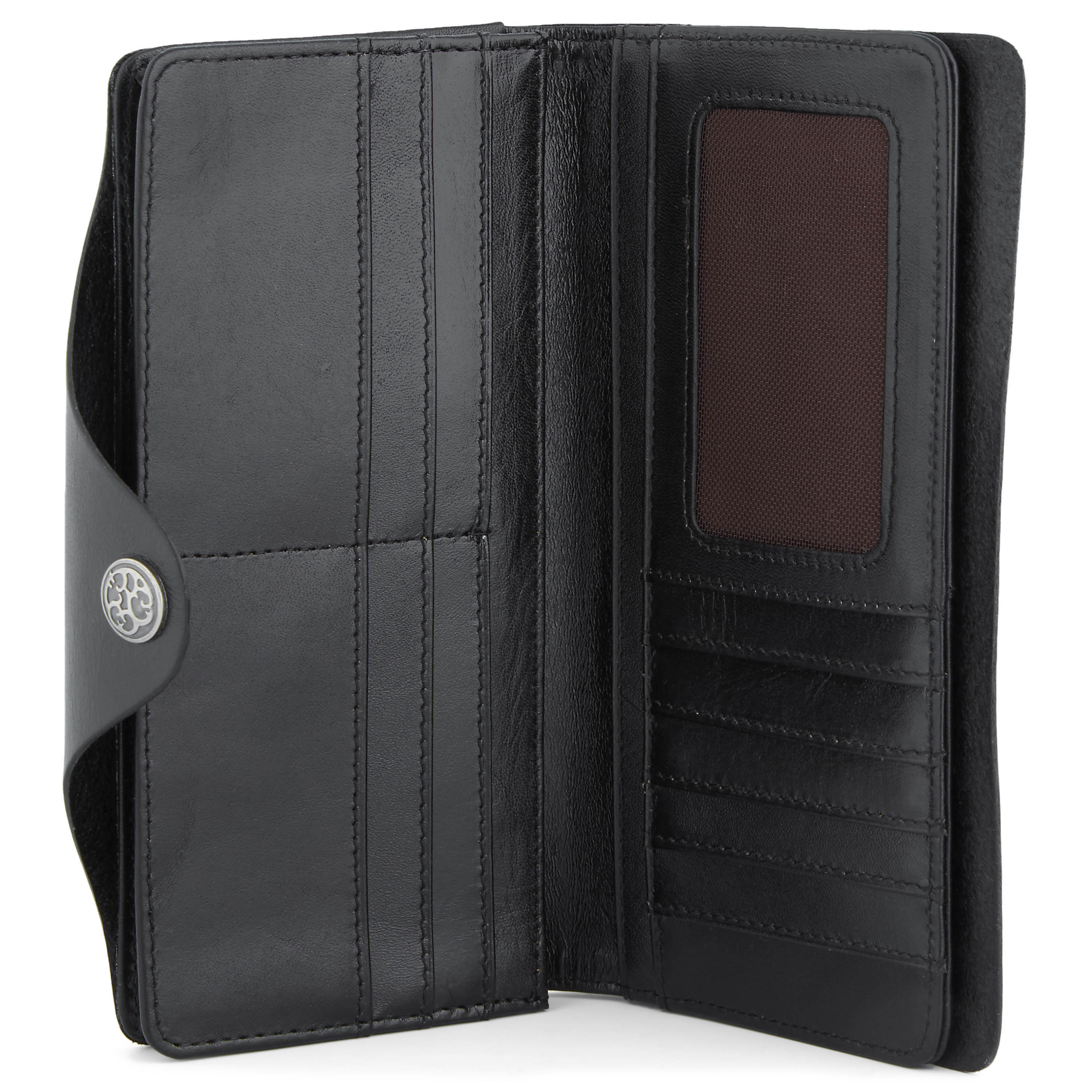 Velká černá kožená peněženka Clovis  - 3