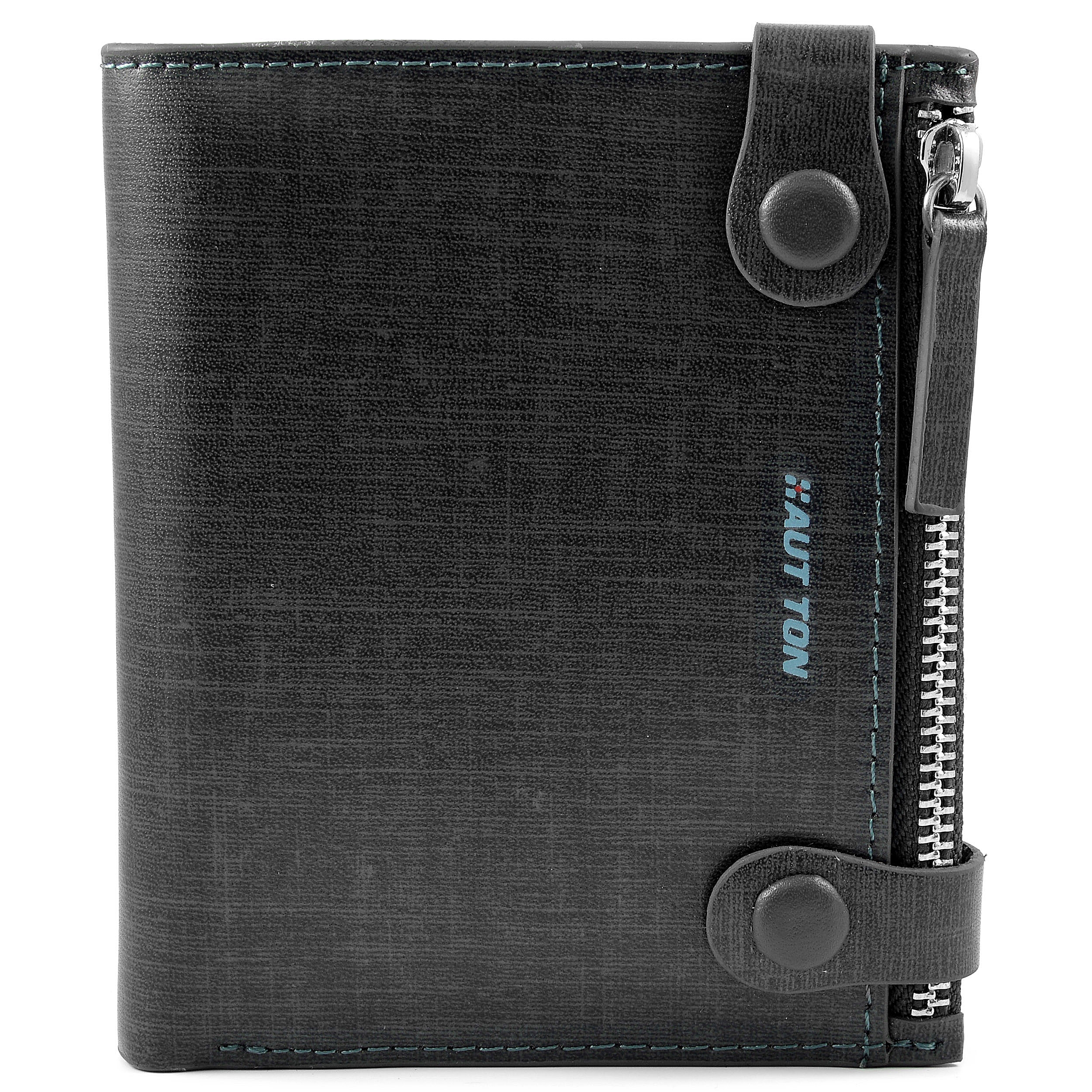 Graue Pierre Leder Geldbörse - 1