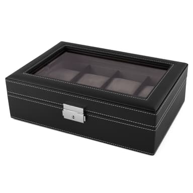 Zwarte Houten Horlogedoos voor 8 Horloges Zwarte Houten Horlogedoos voor 8 Horloges