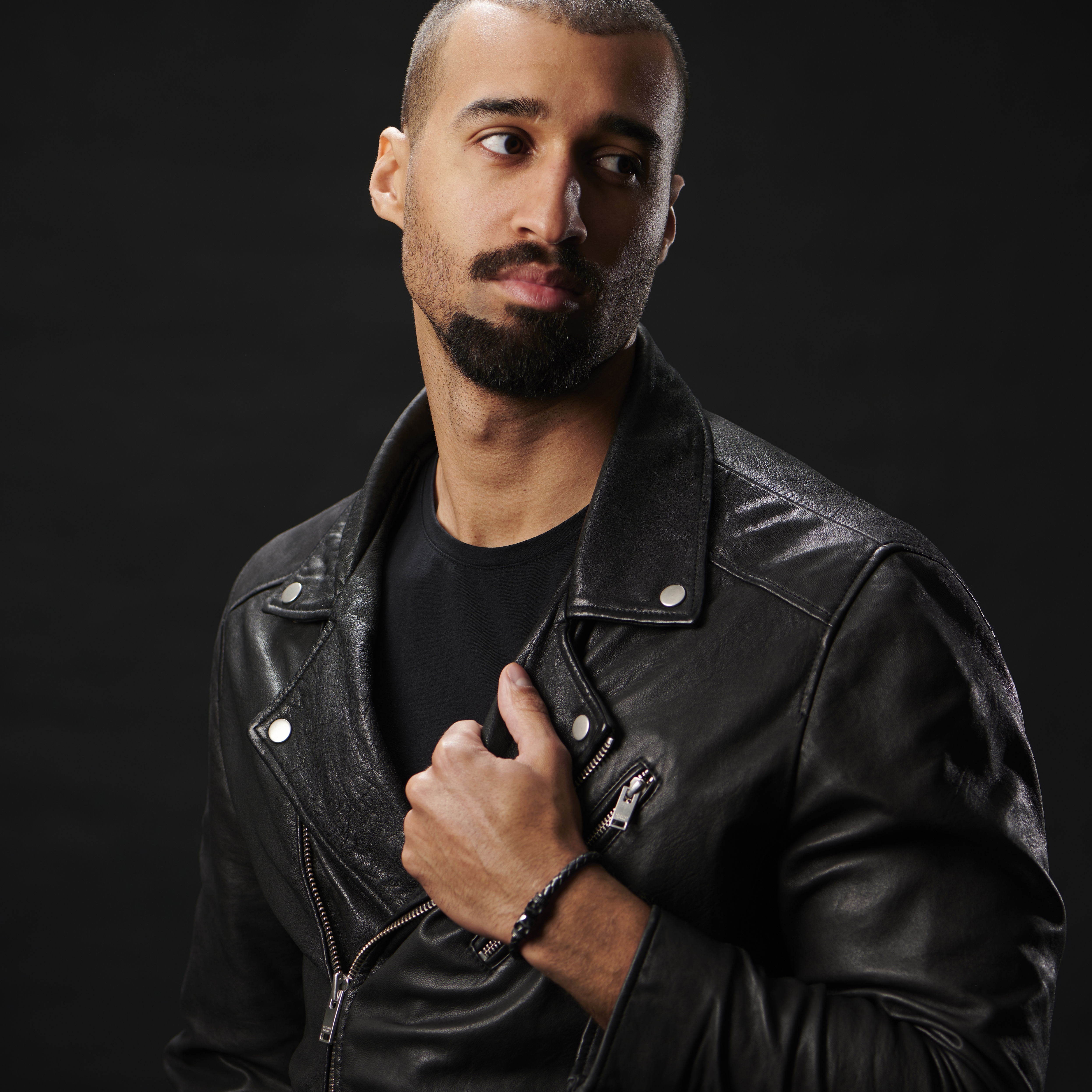 Svart Dödskalle Läderarmband - 6