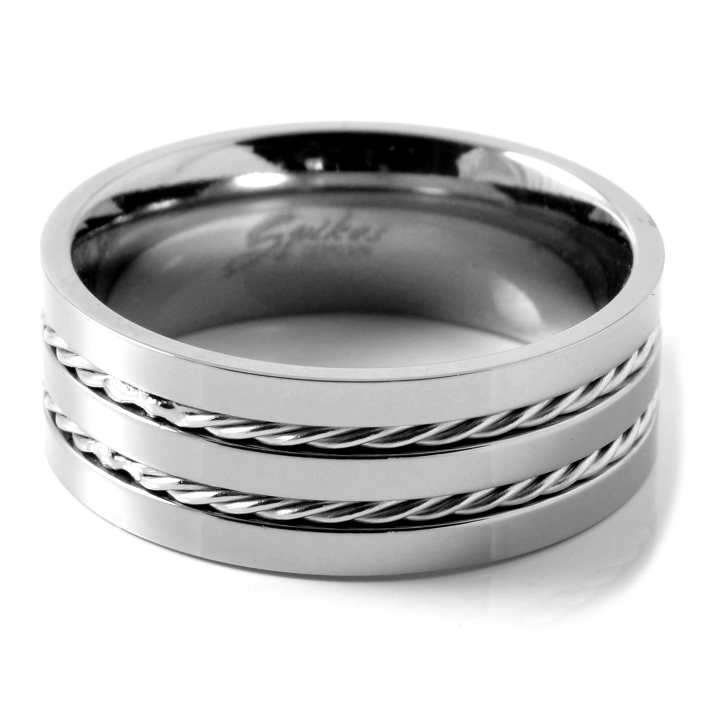 Titanring mit doppeltem Draht-Detail - 2