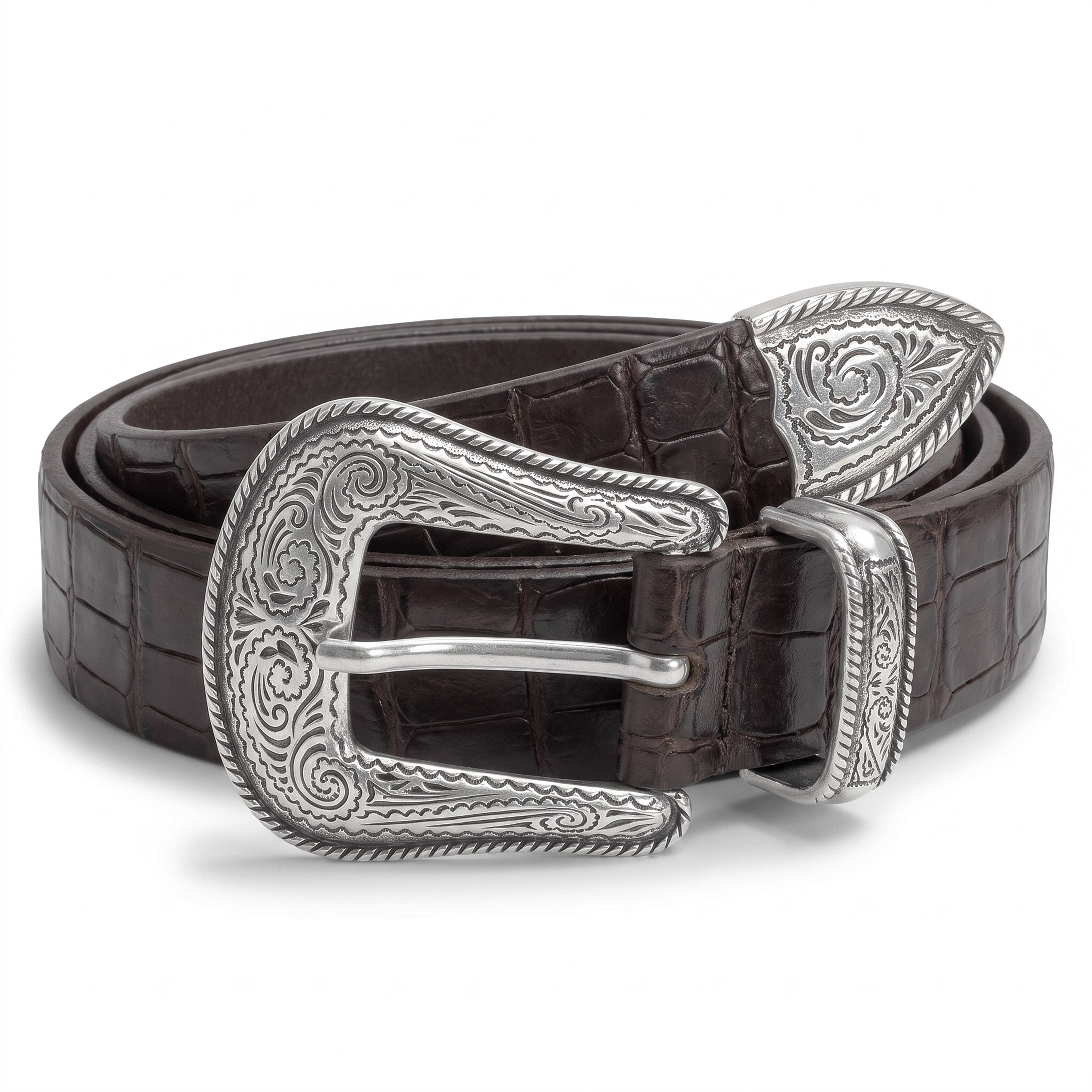 Les Deux | Westen Croco Cintura in pelle