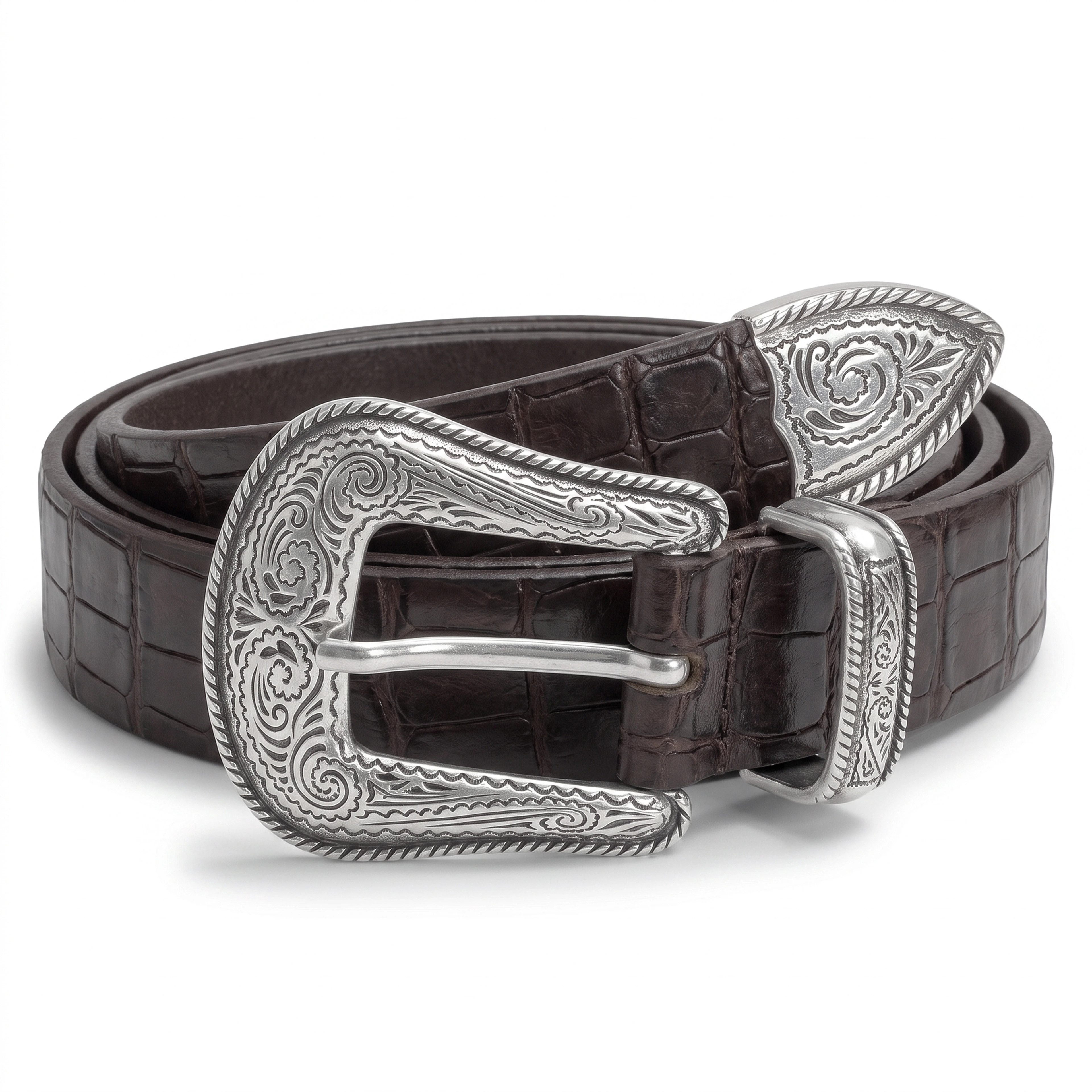 Les Deux | Westen Croco Leather Belt Les Deux | Westen Croco Leather Belt