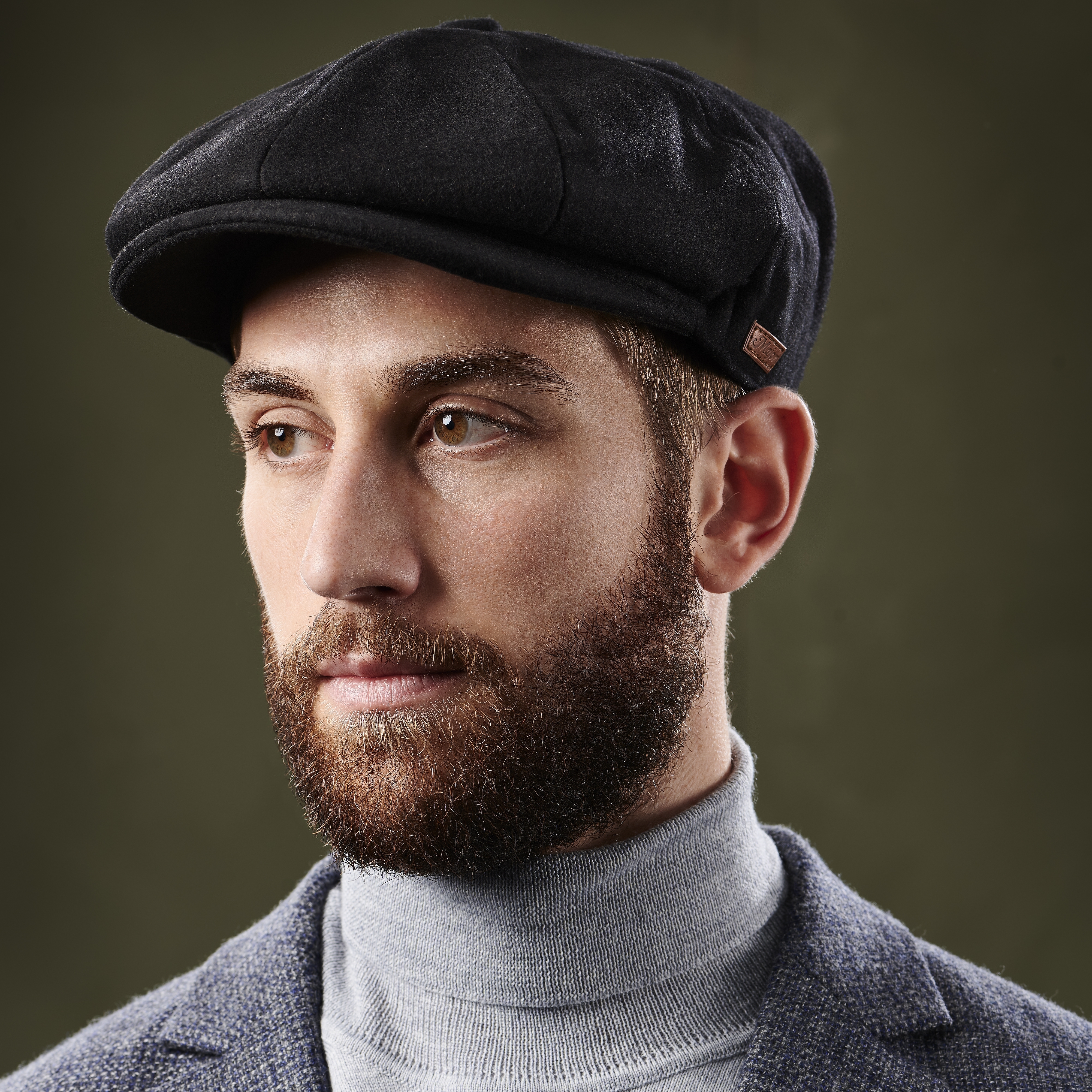 Schwarze Newsboy Ballonmütze - 5