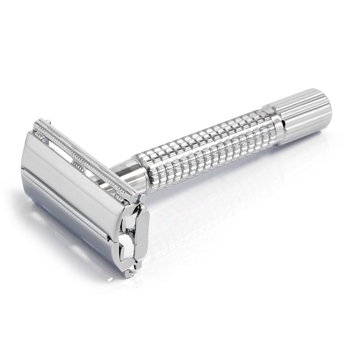 Silver-Tone Safety Razor Shaving Set - 6