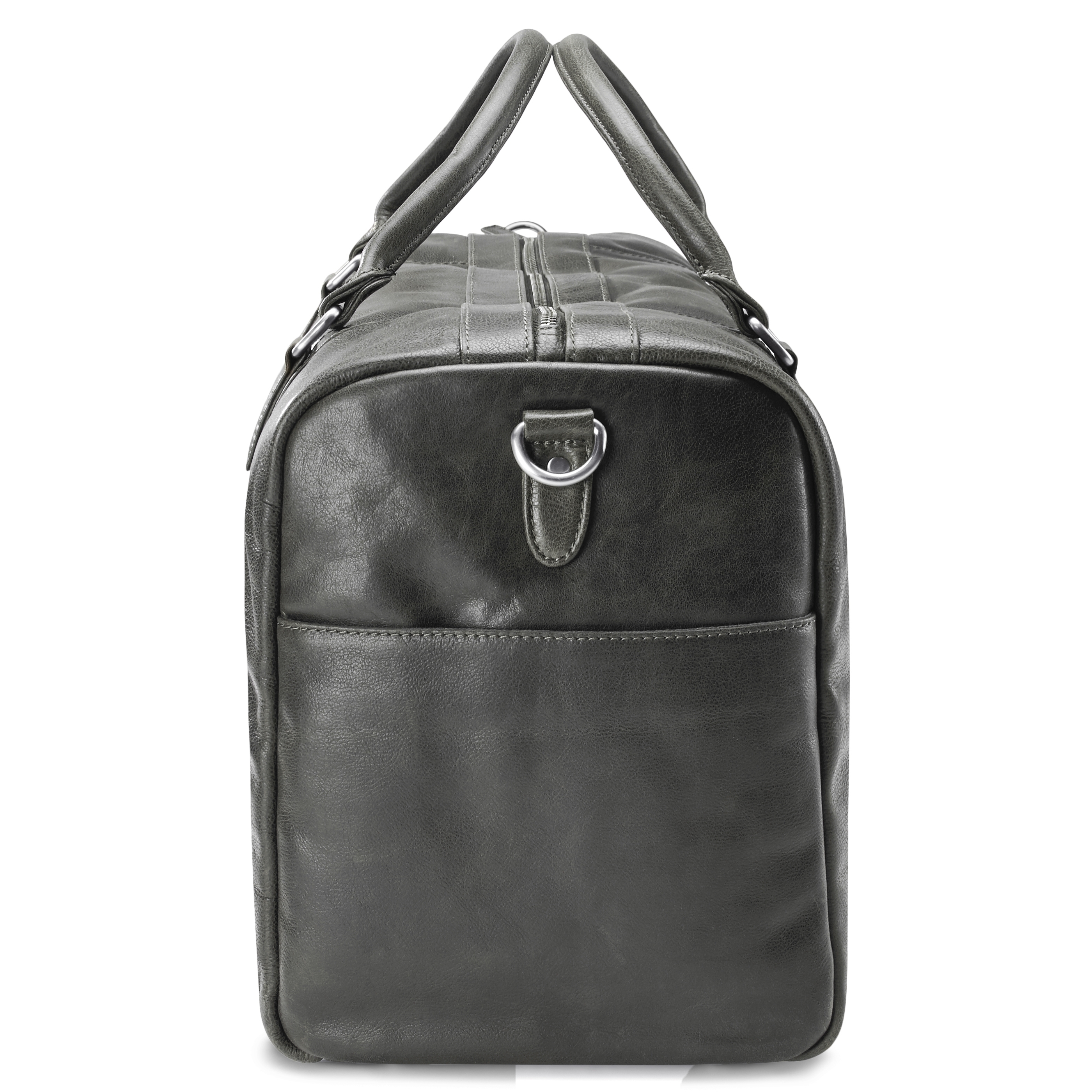 Donkergrijze Lederen Duffelbag - 3