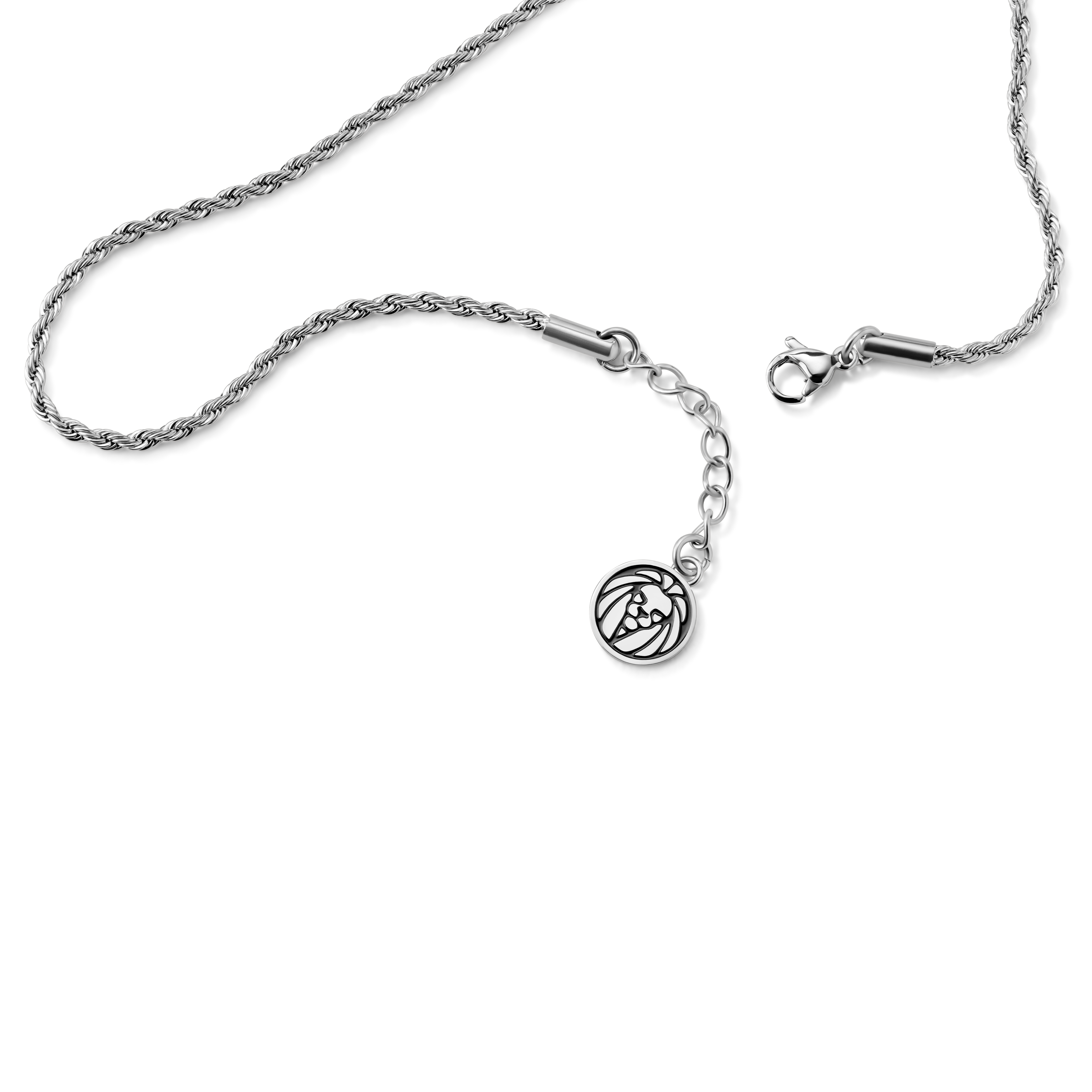 Bracelet de cheville pour hommes en acier inoxydable avec chaîne torsadée argentée - 3