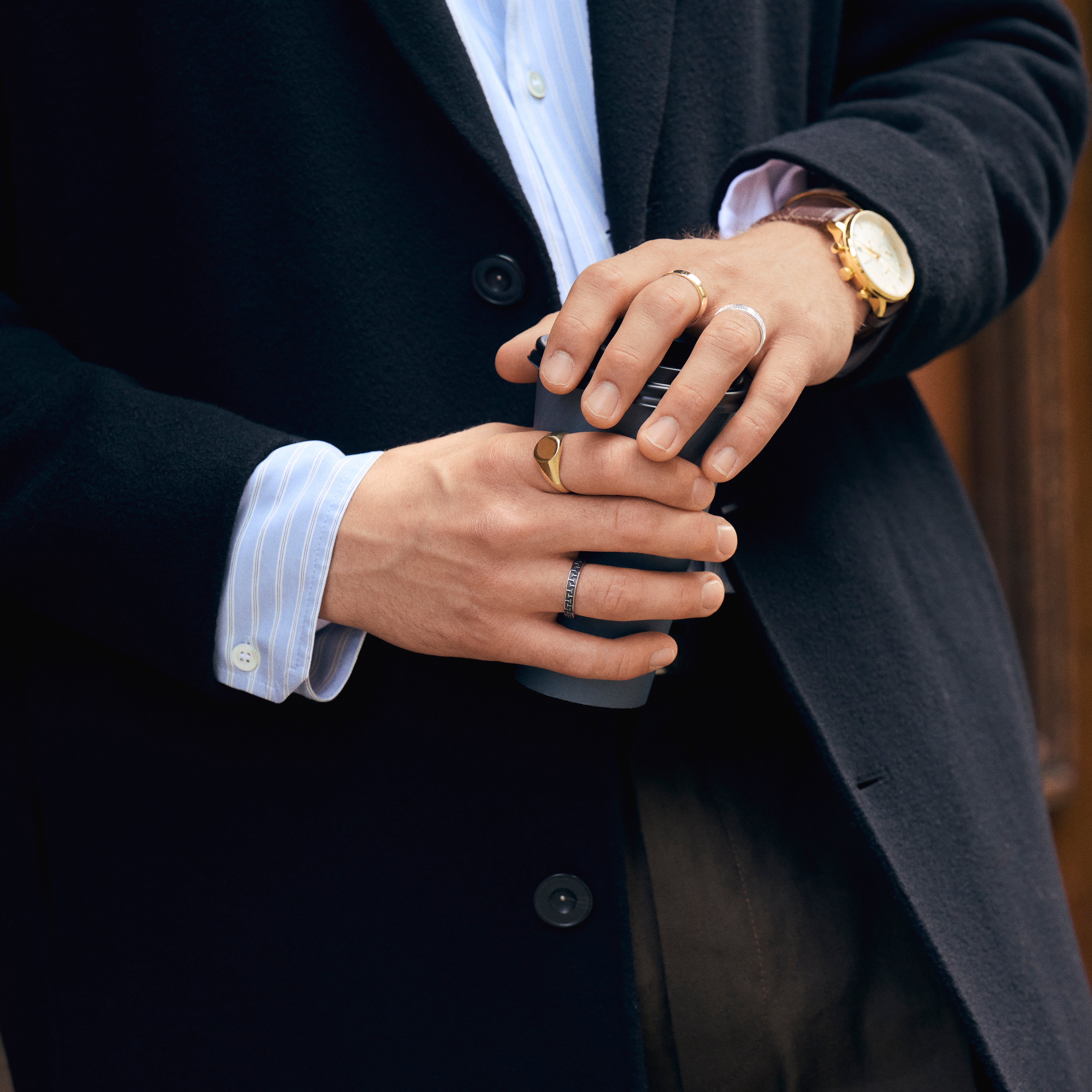 Стоманен часовник с две часови зони Laurens Ternion - 4