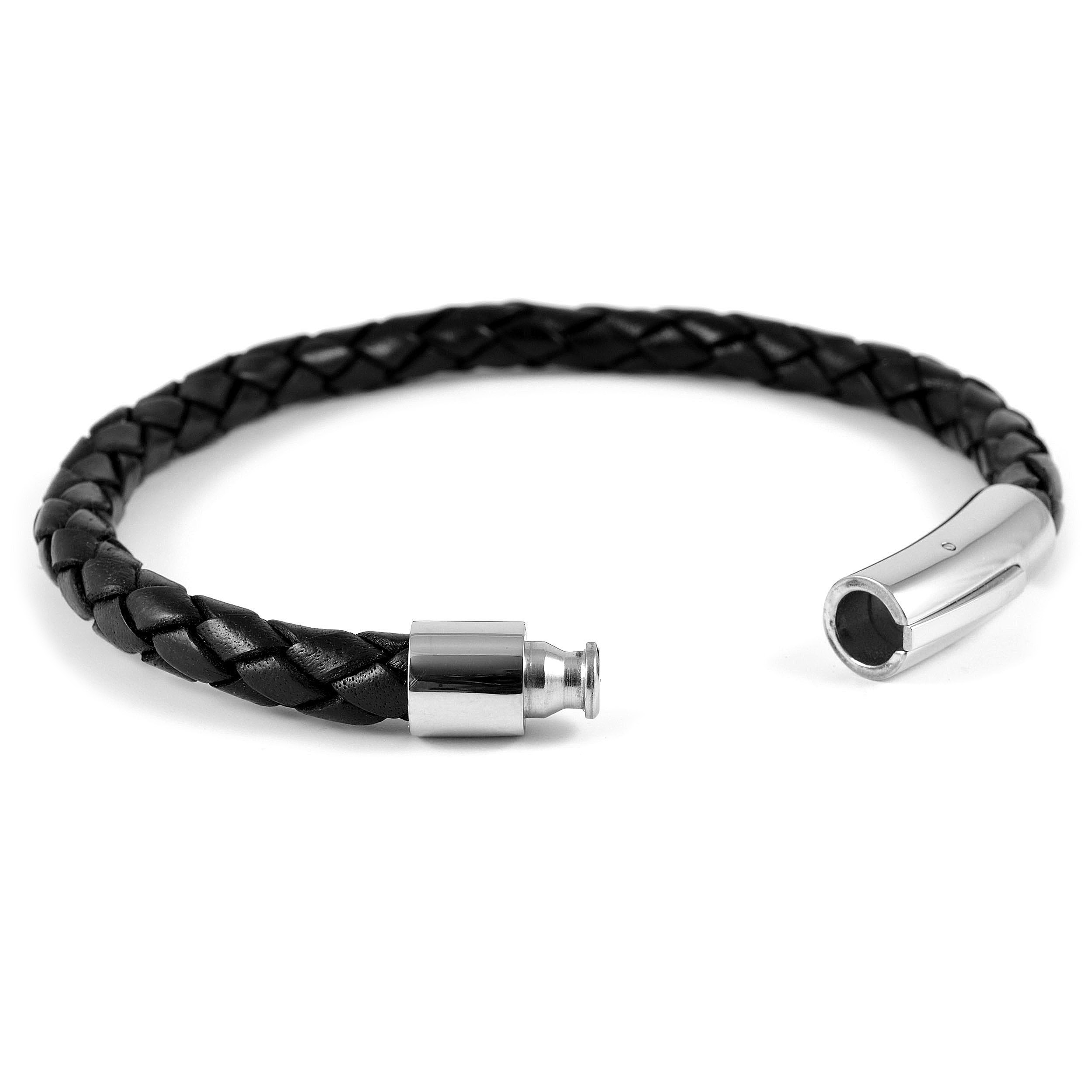 Svart 6mm Bolo Lærarmbånd - 5