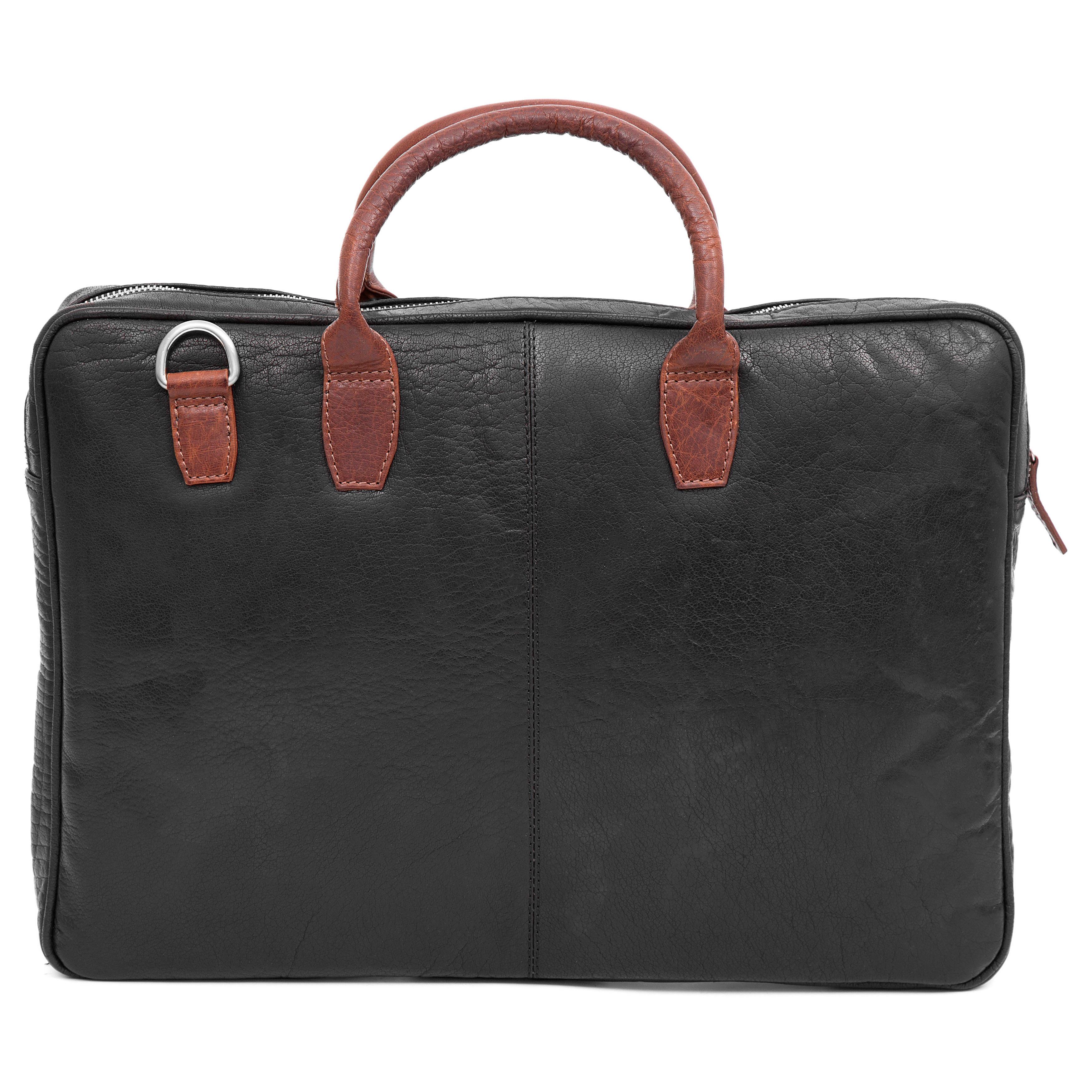 Smal Sort & Lysebrun Montreal 15" Executive Lædertaske - 3