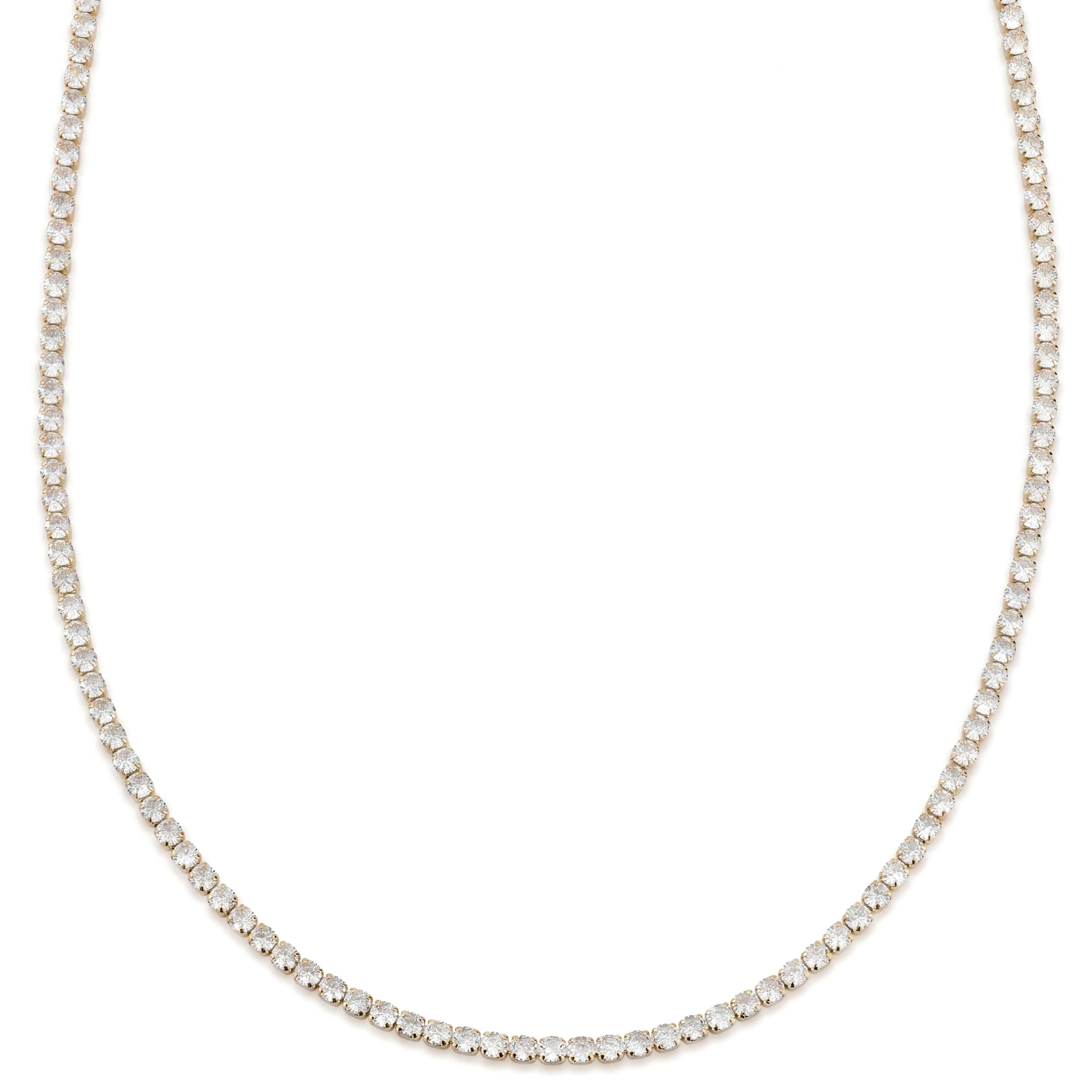 Dazzle | 4mm 14K pozlátený tenisový náhrdelník so syntetickým zirkónom Dazzle | 4mm 14K pozlátený tenisový náhrdelník so syntetickým zirkónom