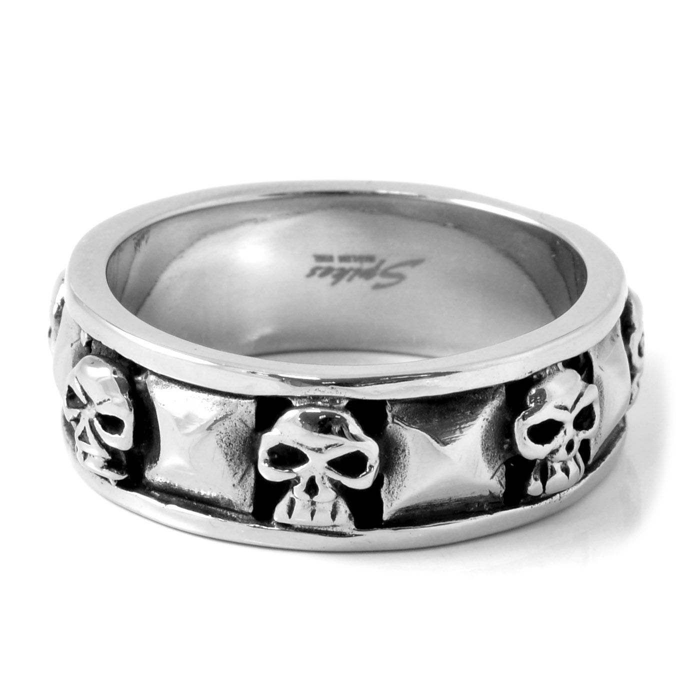 Stålring med Pyramider och Döskallar - 2