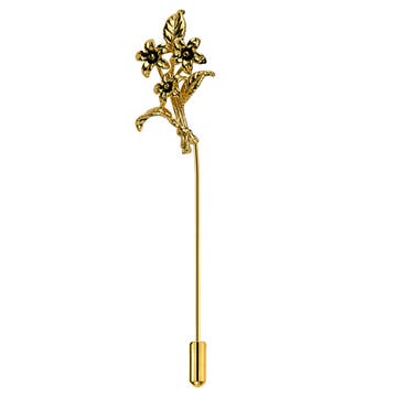 Gold-Tone Bouquet Lapel Pin