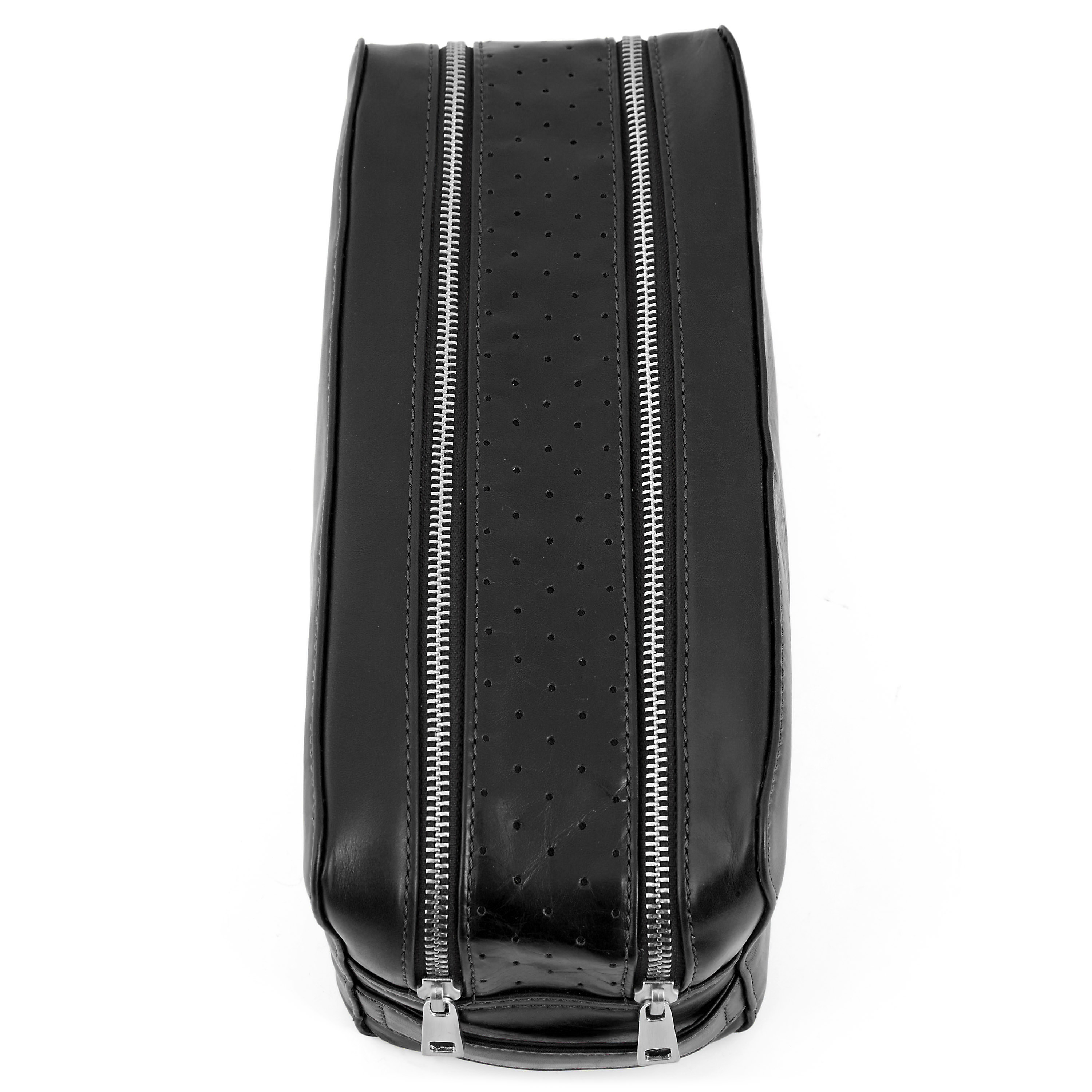 Neceser negro con doble cremallera Jasper - 7