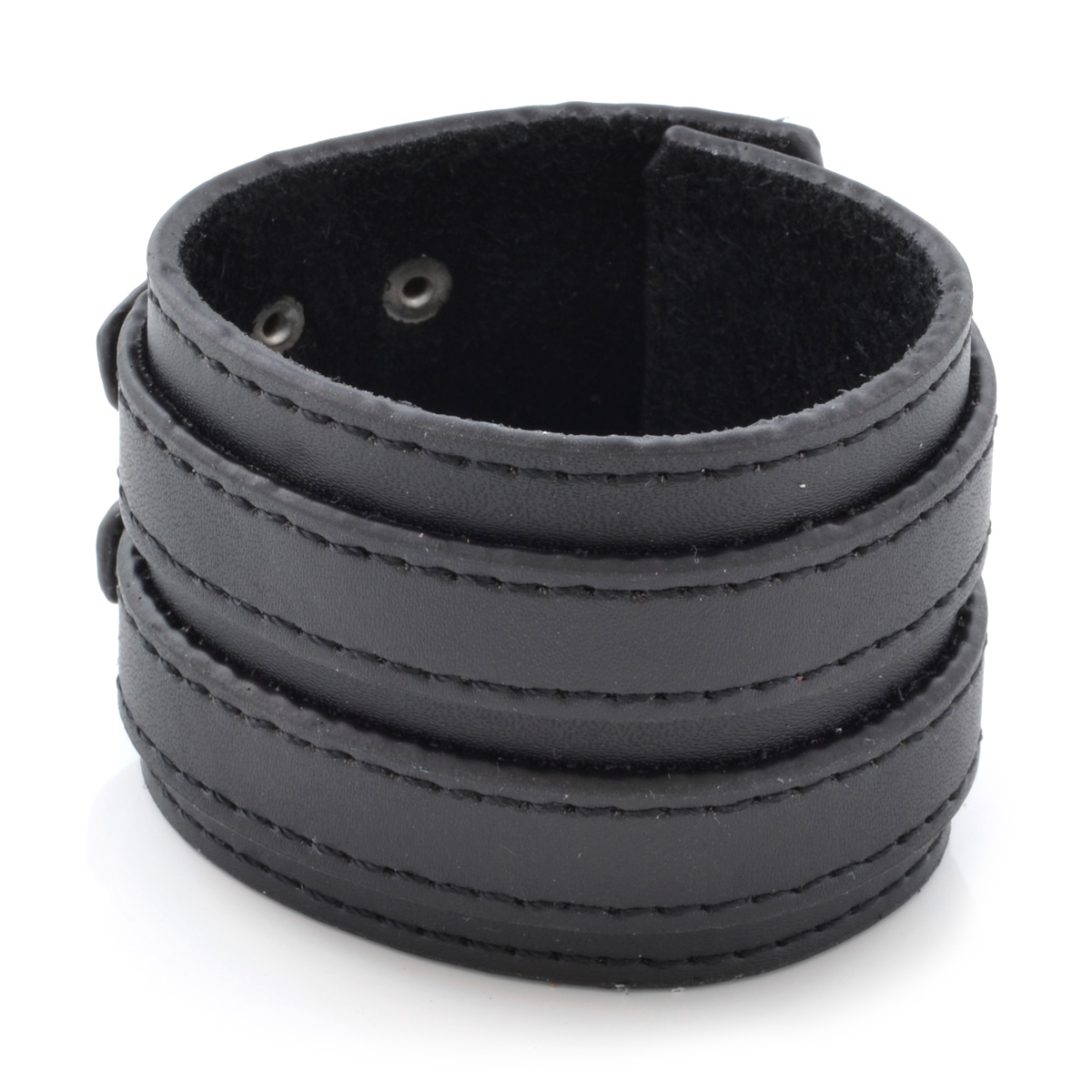 Single Wrap Cuff - Black – Leather Works Minnesota