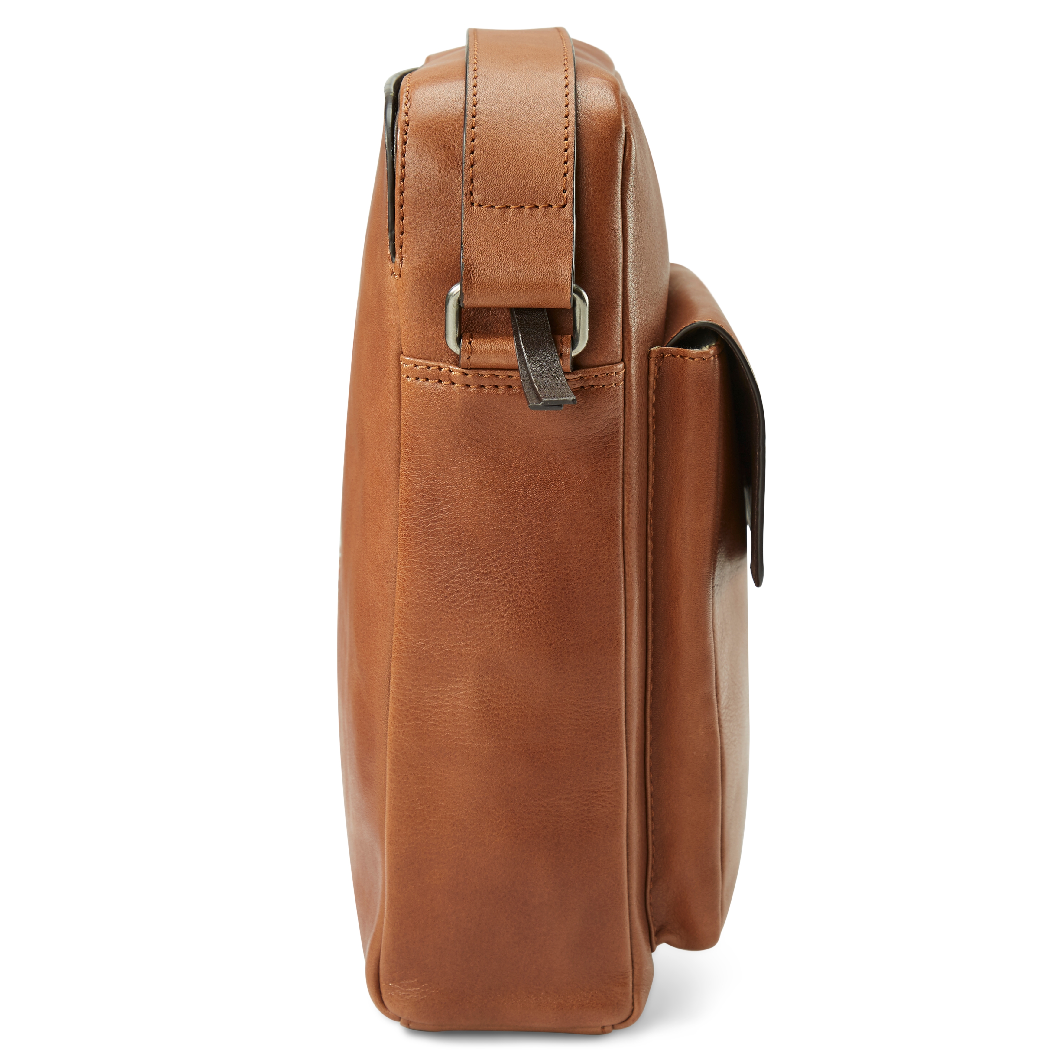 Kožená crossbody taška v bledohnedej a tmavohnedej farbe Laurie  - 5