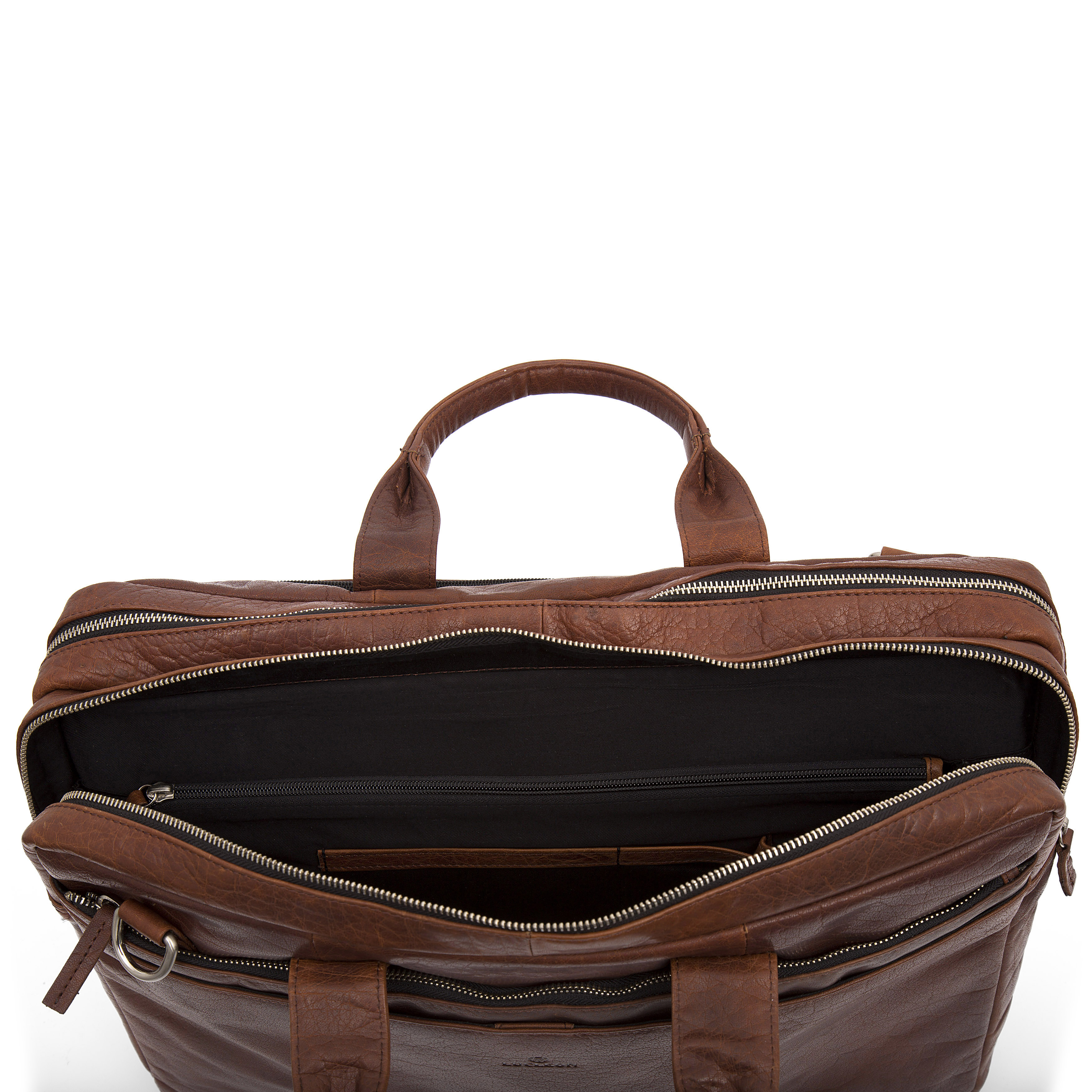 Montreal XL Tan Leather Laptop Bag - 12