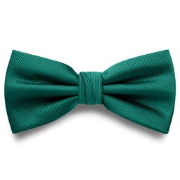 Emerald Green Pre-Tied Grosgrain Bow Tie