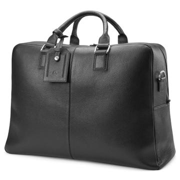 Layne Black Leather Duffel Bag 