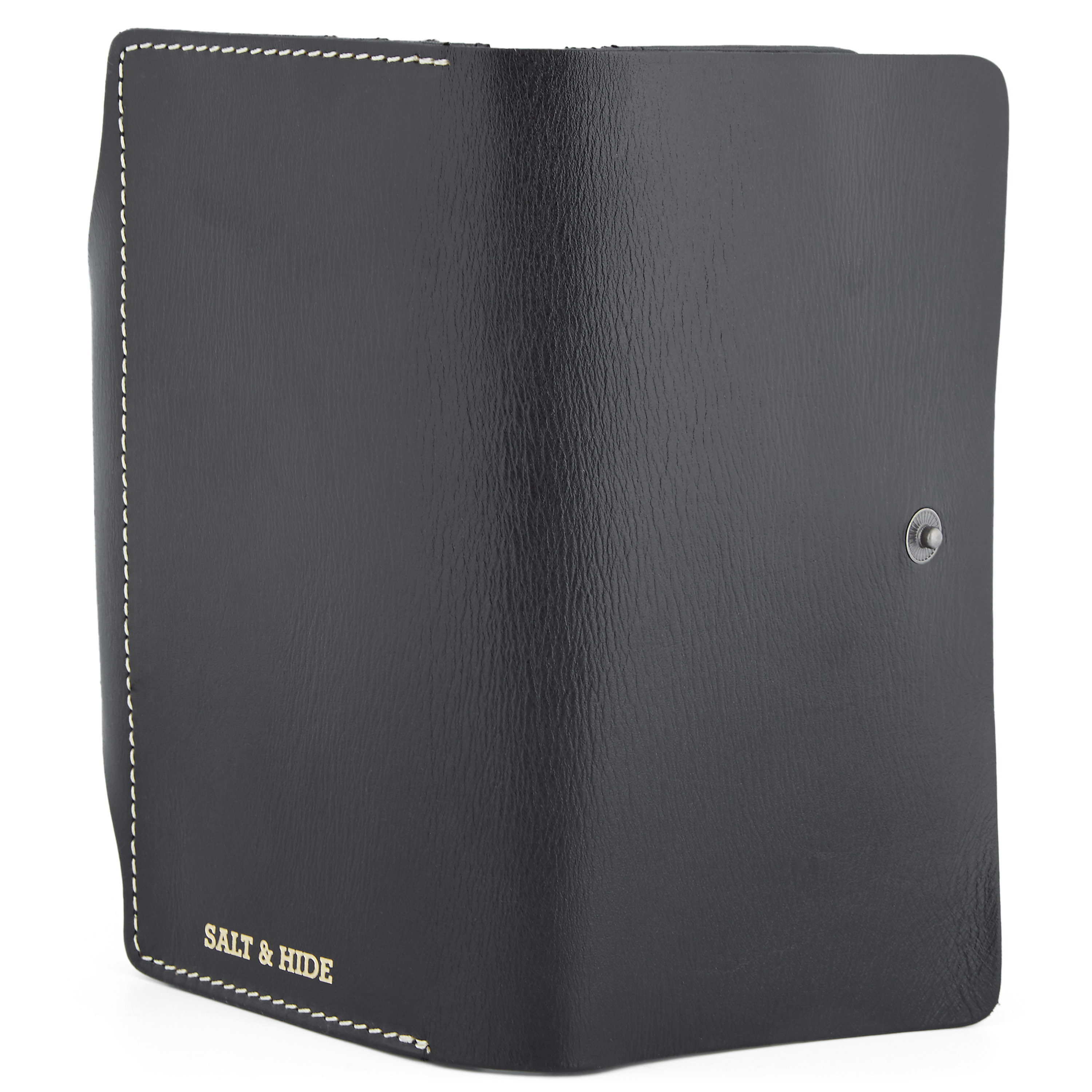 Velká černá kožená peněženka Clovis  - 4