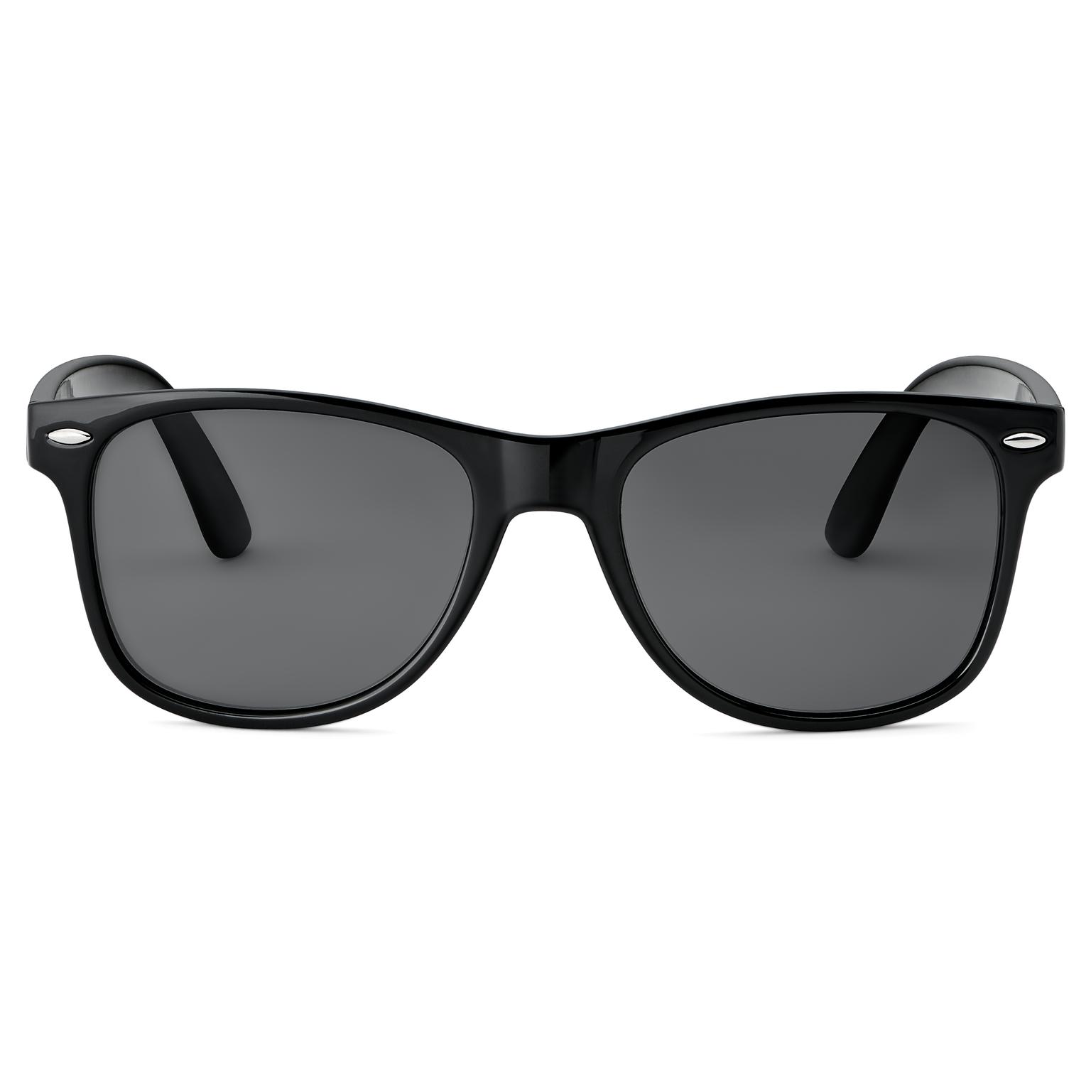 Schwarze polarisierte Retro-Sonnenbrille Schwarze polarisierte Retro-Sonnenbrille
