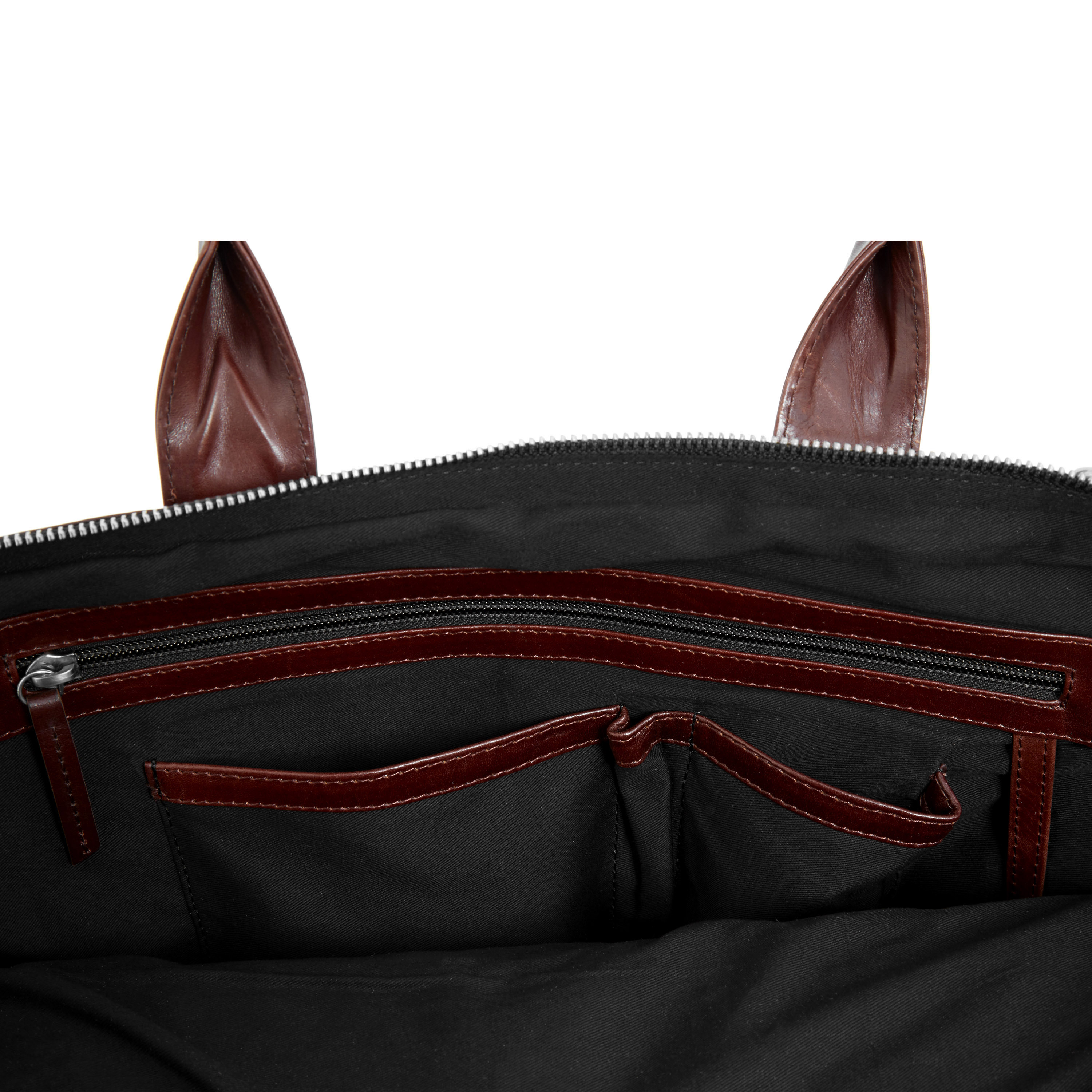 Brun Jasper Datorväska med dubbla dragkedjor - 3