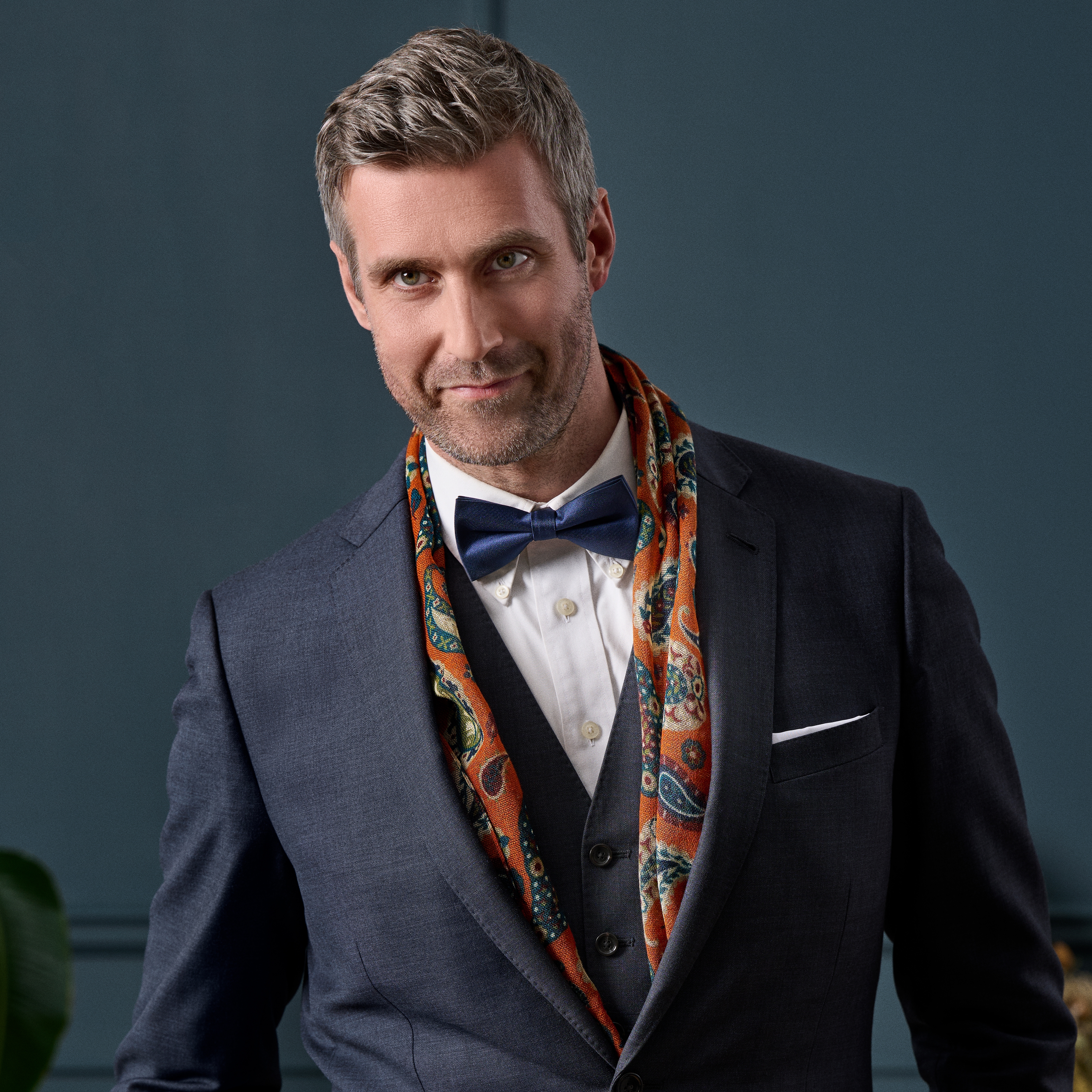 Virtuo | Cachecol em Lã Paisley Tangerina - 4