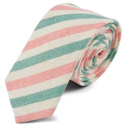 Corbata de rayas en colores pastel