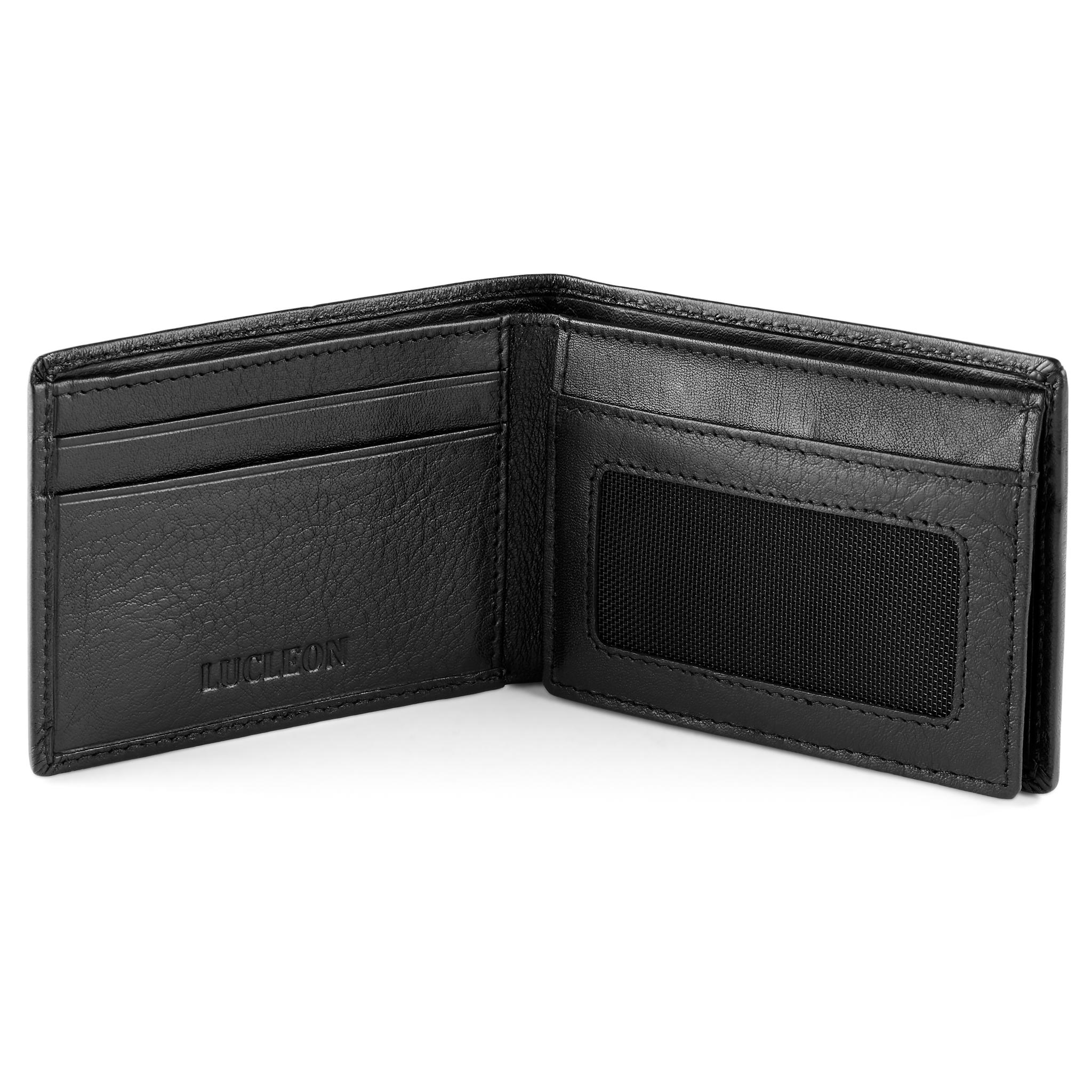 Small Black Leather Wallet | In stock! | Lucleon
