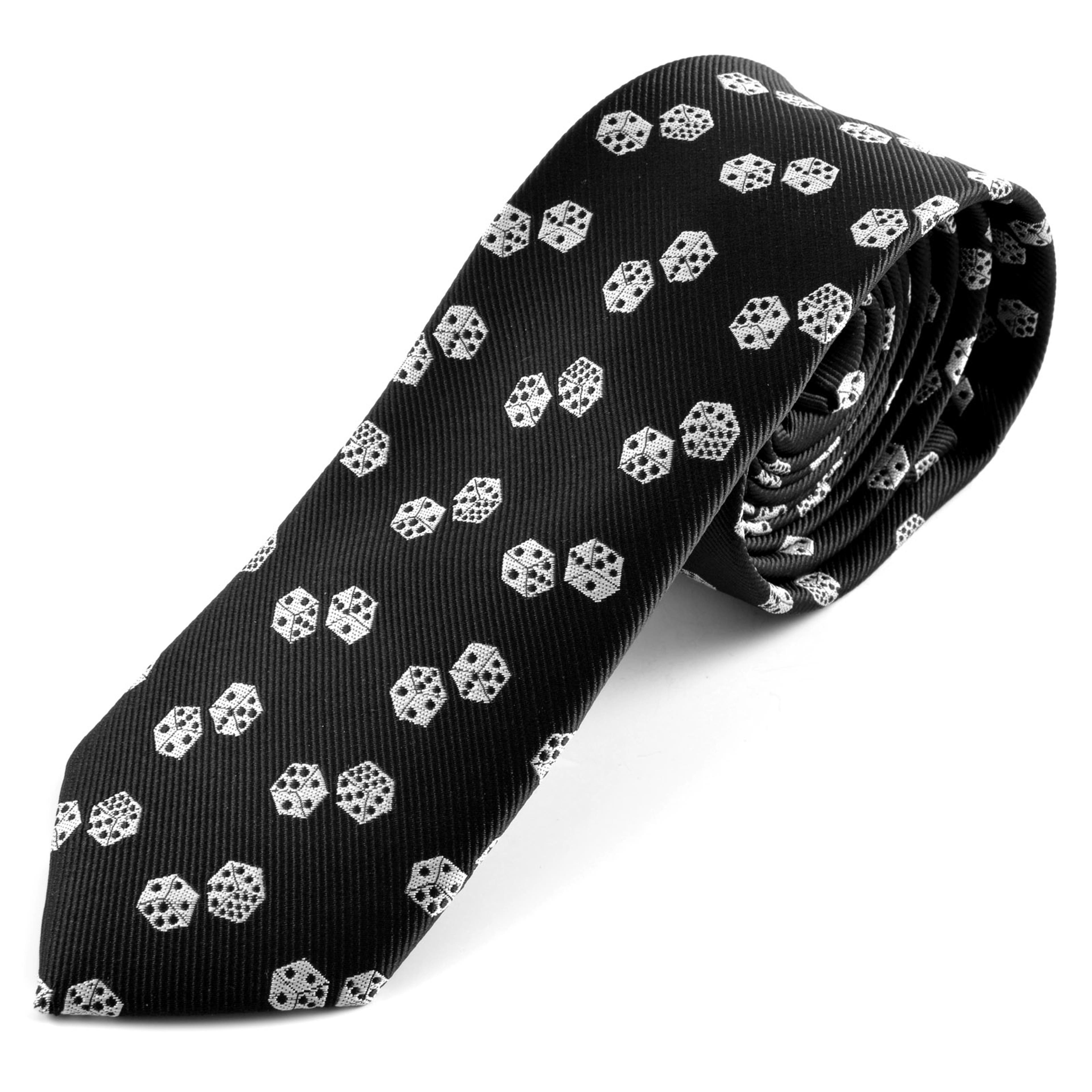 Черна вратовръзка на зарове