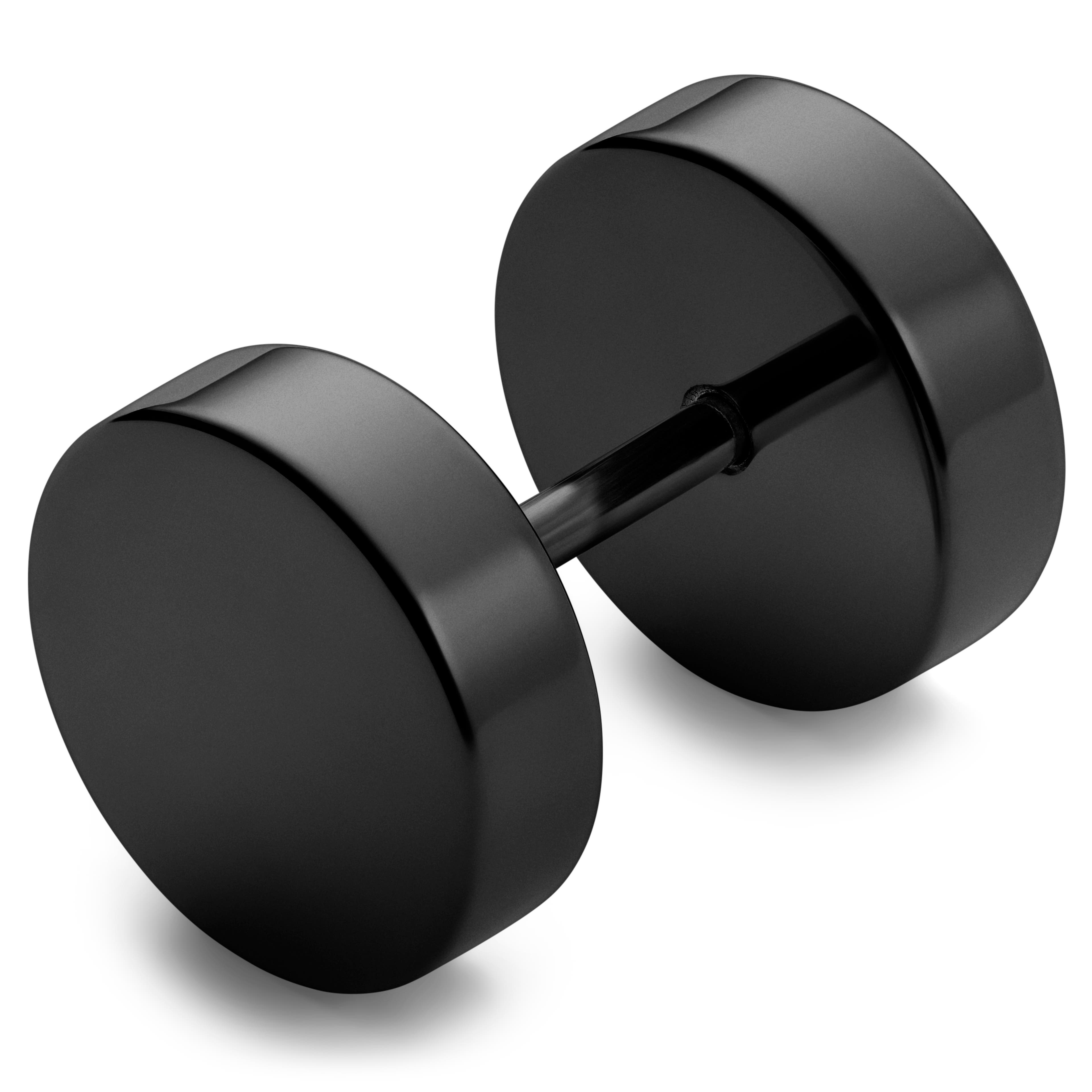 10 mm Black Stainless Steel Stud Earring