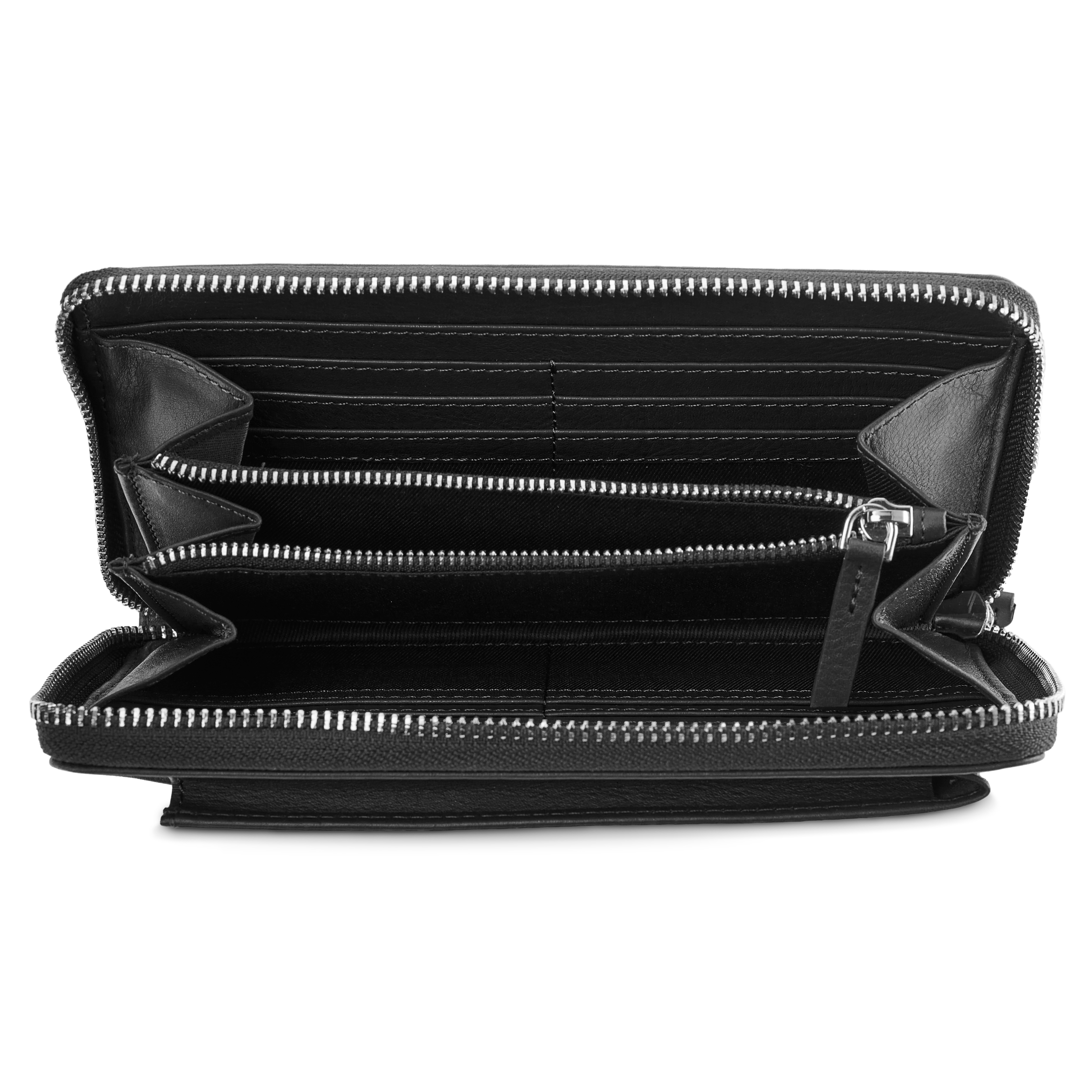 Black Leather Mobile Phone Bag - 5