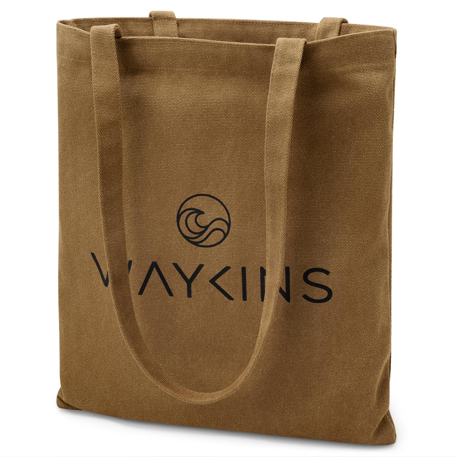 Waykins - hnědá bavlněná plátěná taška Waykins - hnědá bavlněná plátěná taška