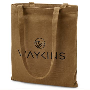 Waykins - Pieni ruskea puuvilla tote bag Waykins - Pieni ruskea puuvilla tote bag