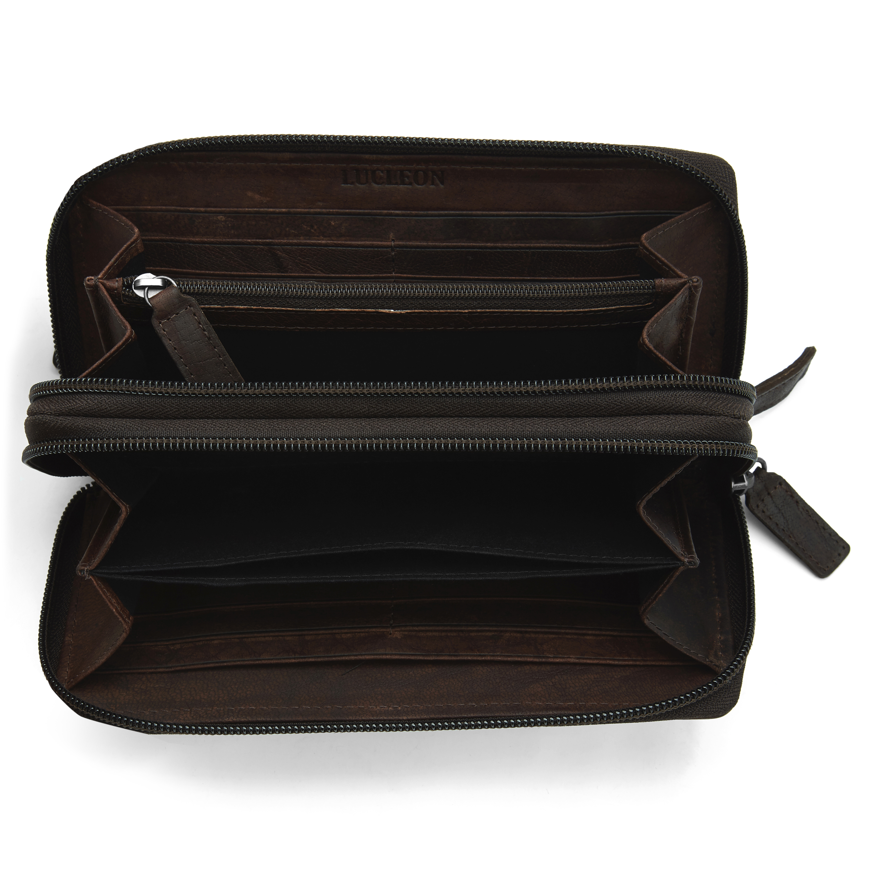 Oxford Accordion Brown Leather Wallet - 2