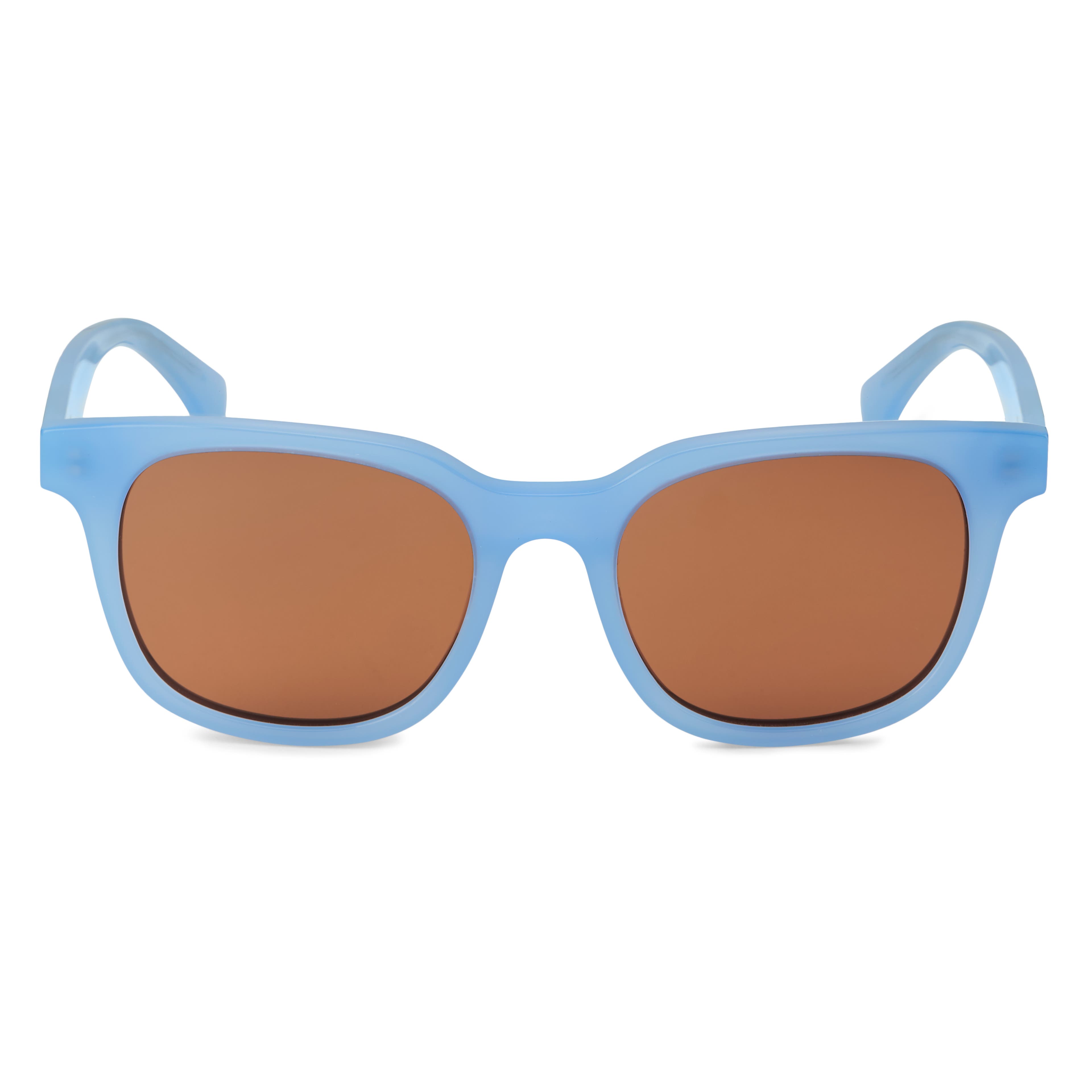 Thea | Light Blue & Terracotta Polarised Sunglasses